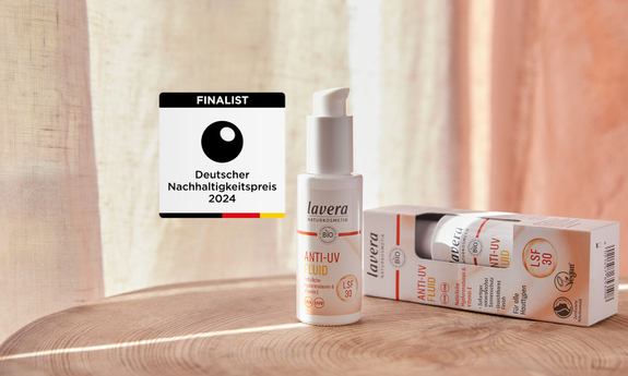 Herausragend nachhaltig: lavera Anti-UV Fluid LSF 30 unter den Finalisten beim 17. Deutschen Nachhaltigkeitspreis