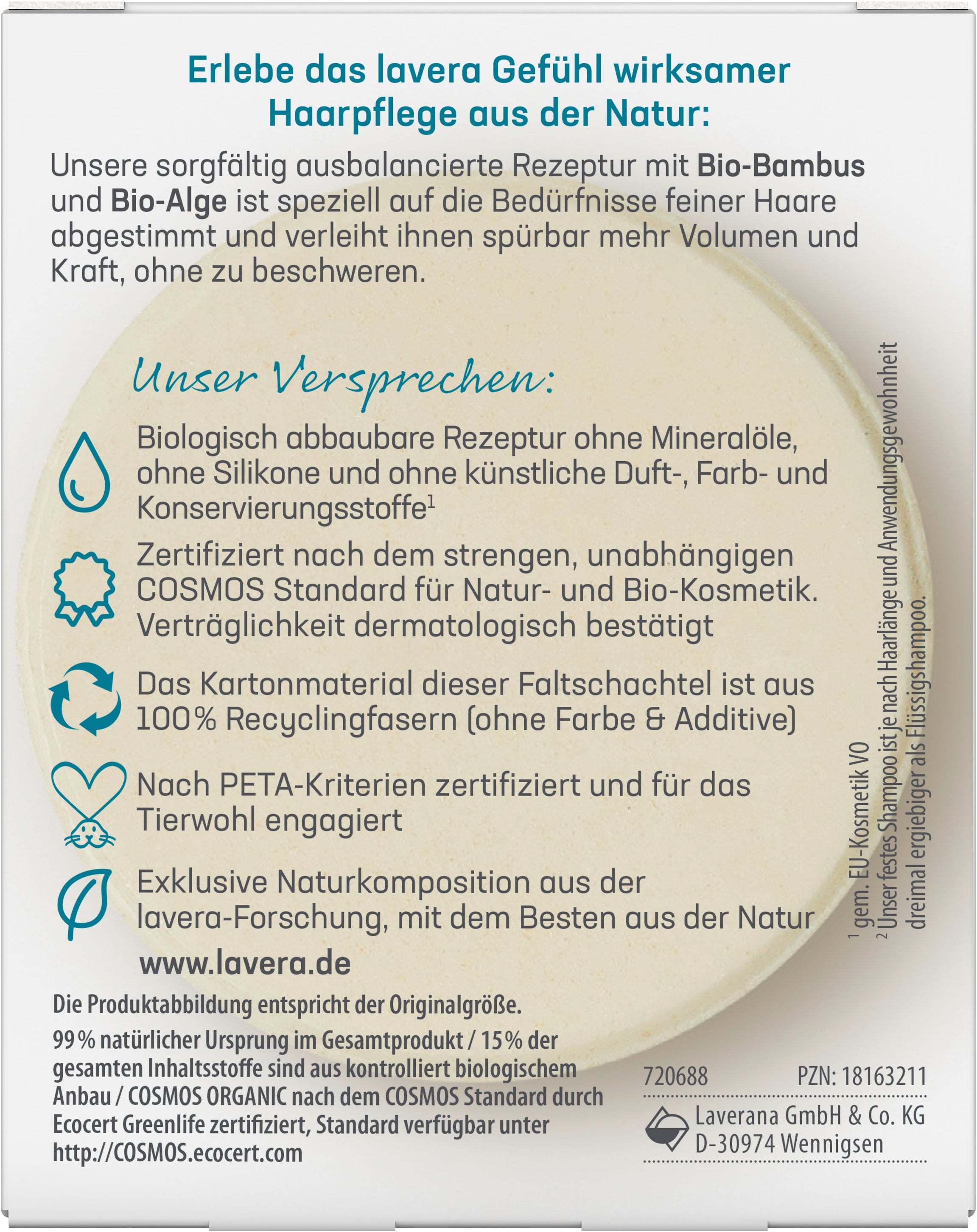 lavera Festes Pflegeshampoo Volumen & Kraft