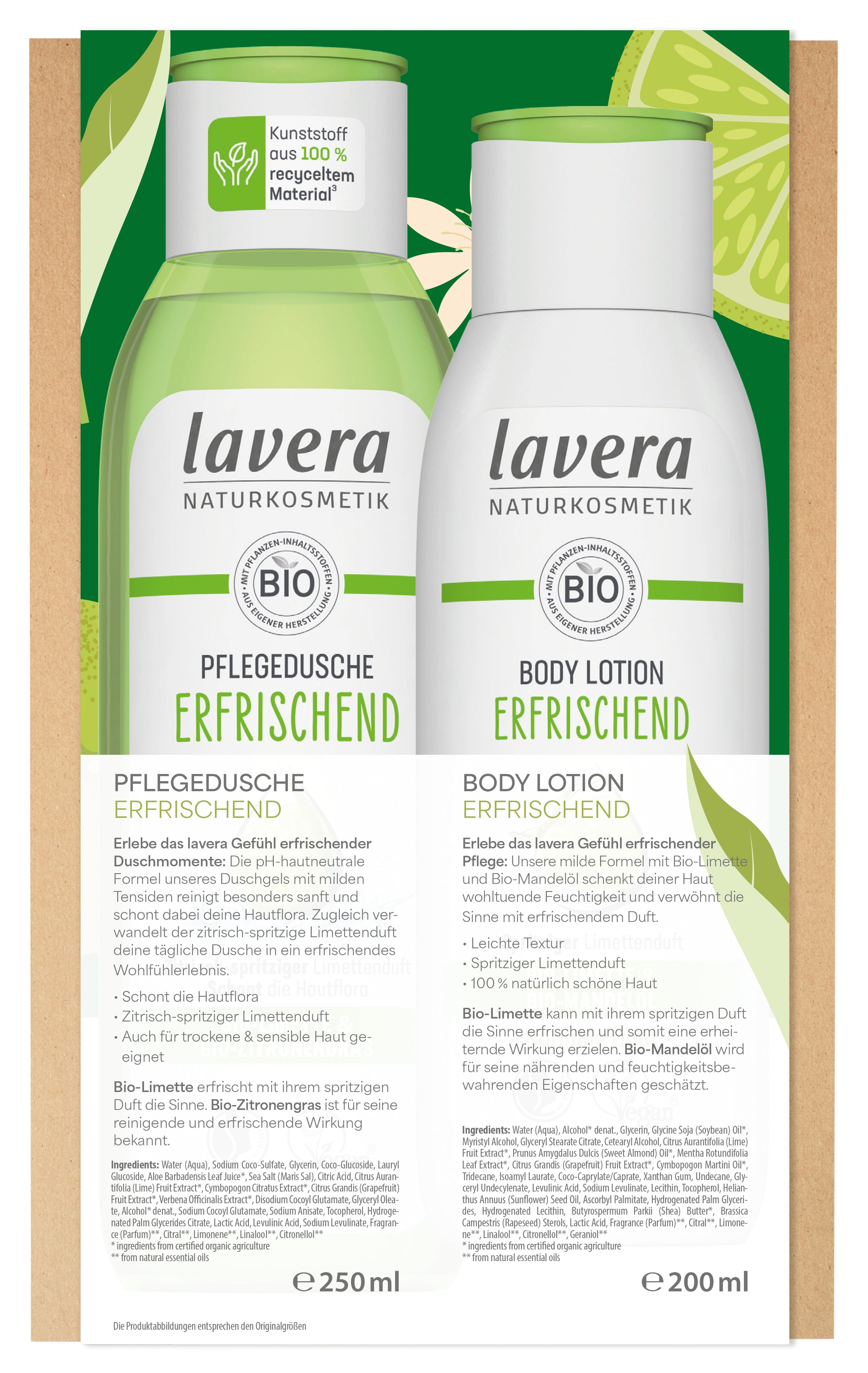 lavera Geschenkset Natürlich für Dich Erfrischend