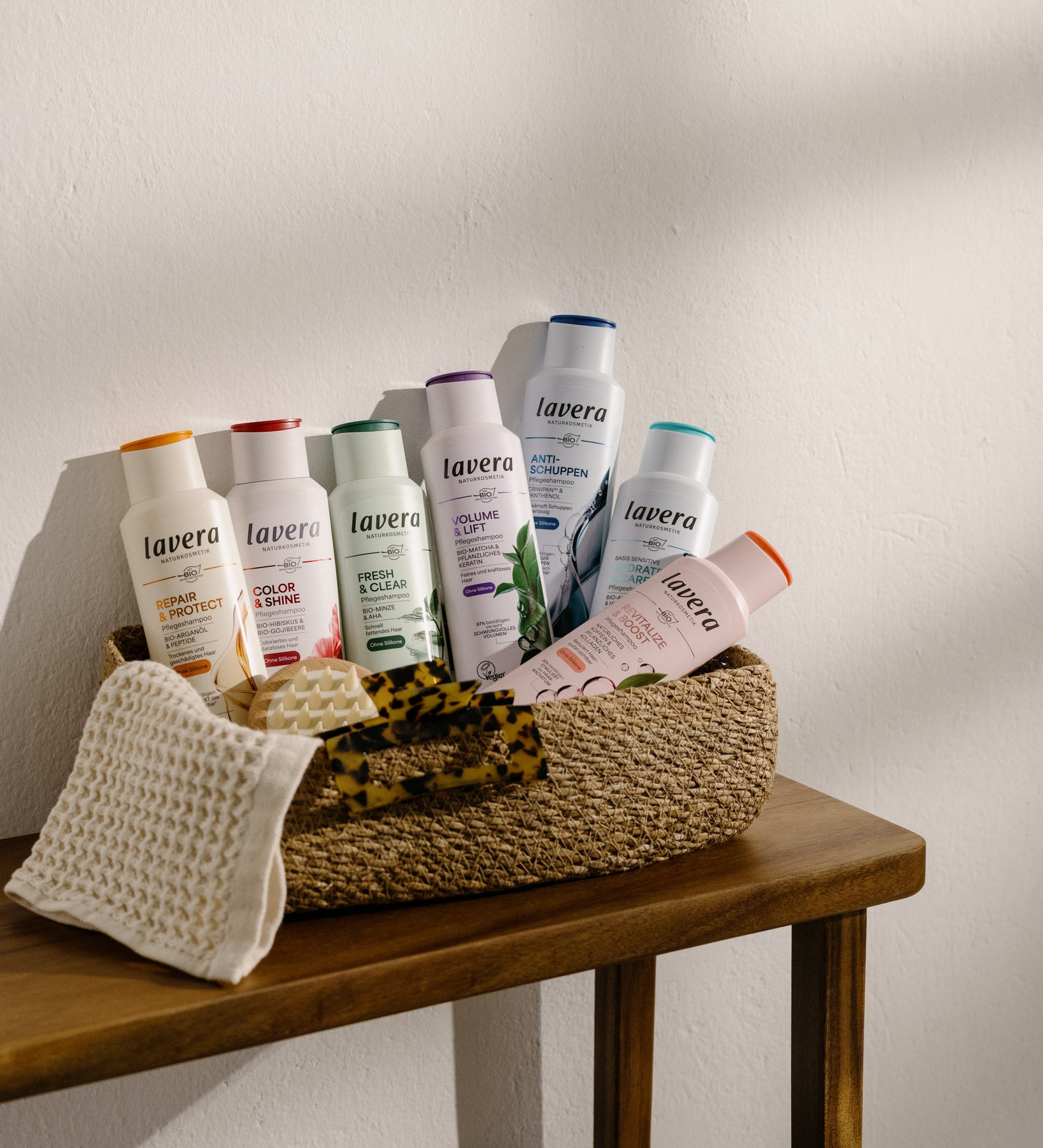 Gesamte Range der neuen Hair Care Produkte
