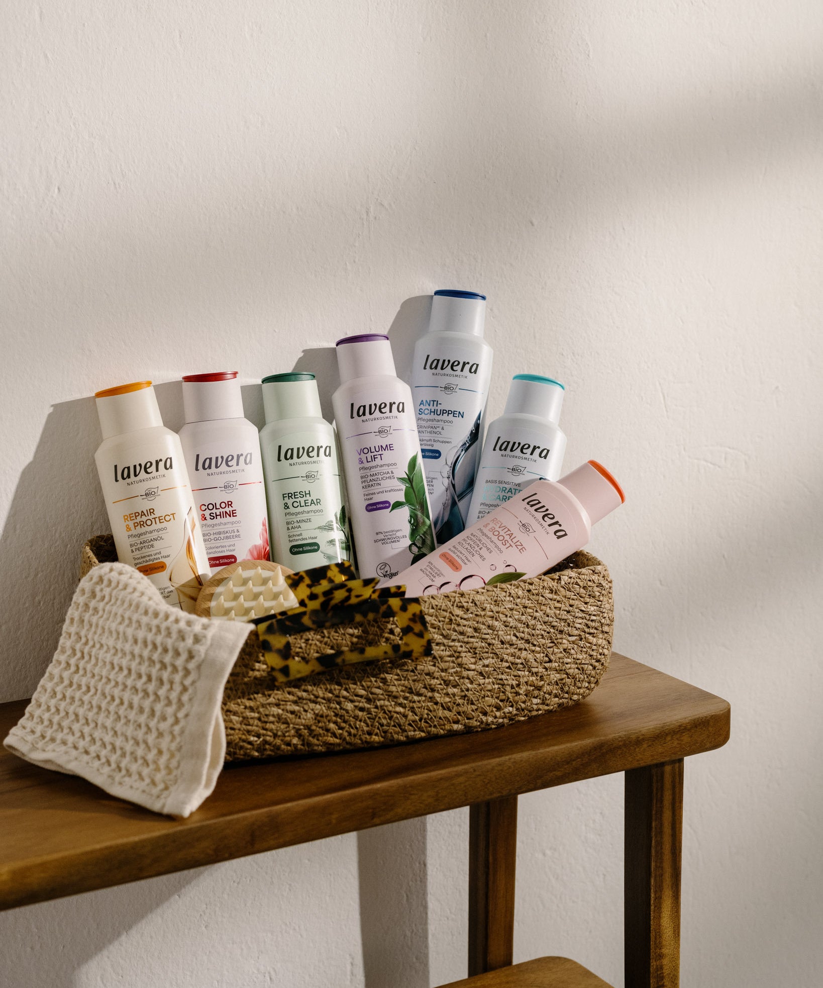 Gesamte Range der neuen Hair Care Produkte