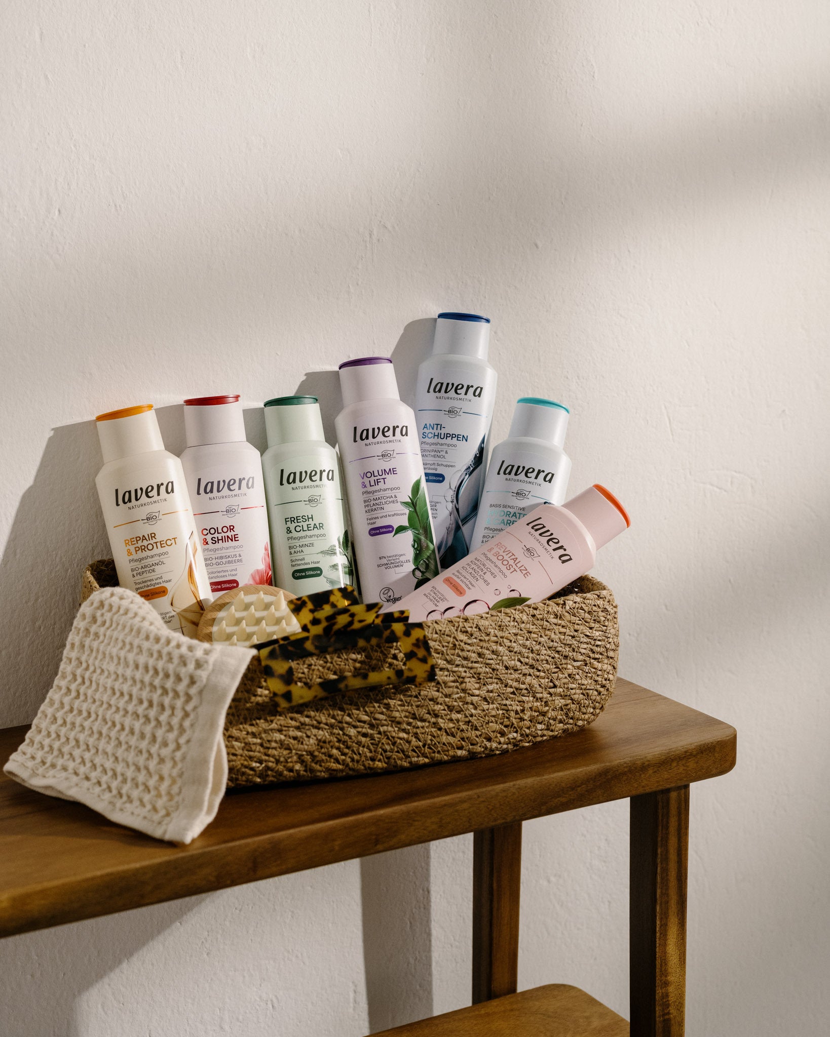 Gesamte Range der neuen Hair Care Produkte