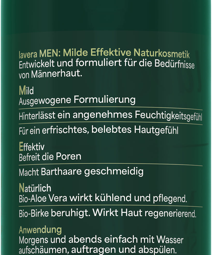 lavera Men sensitive 2in1 Gesichtswaschgel