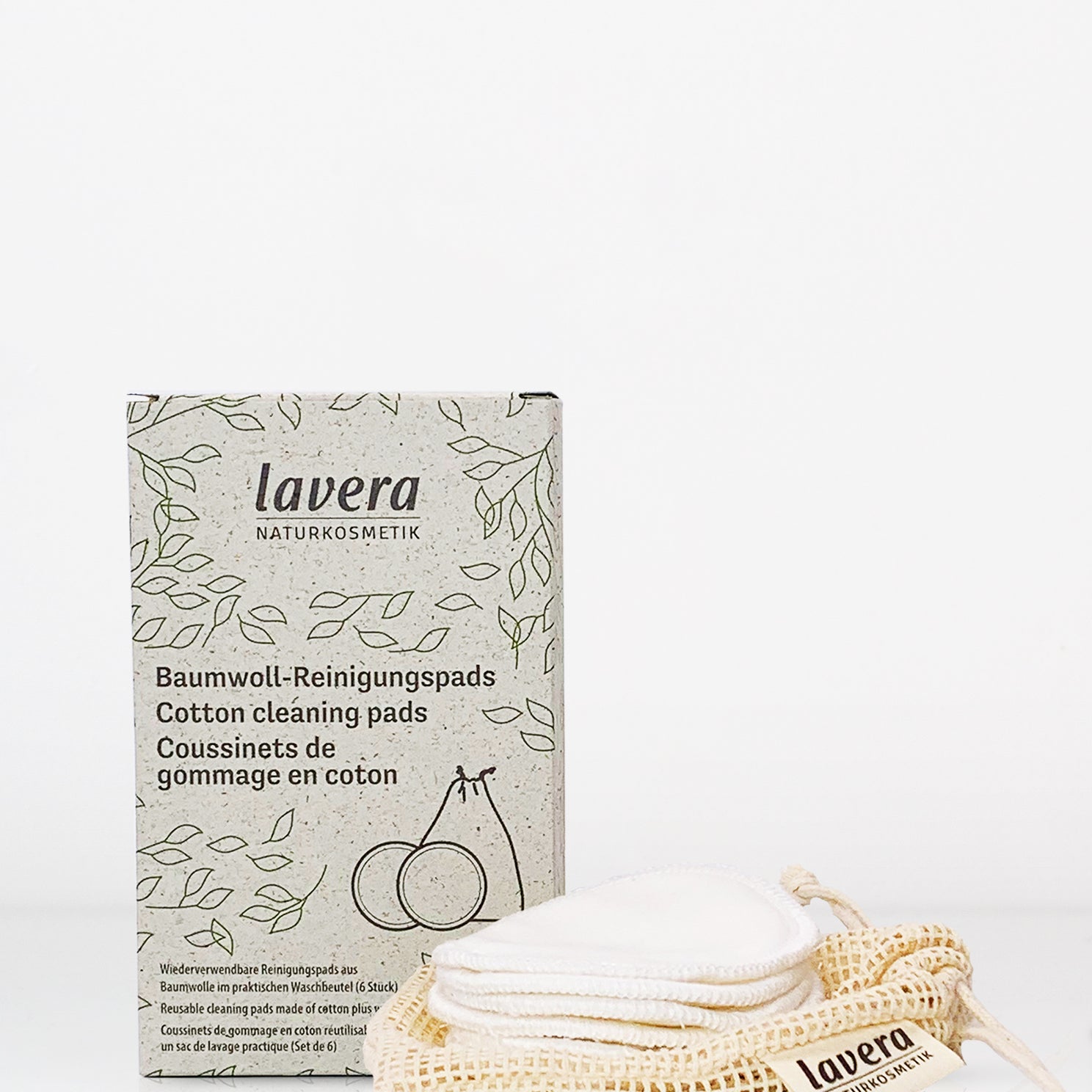 lavera Baumwoll-Reinigungspads (6 Stück im Set)