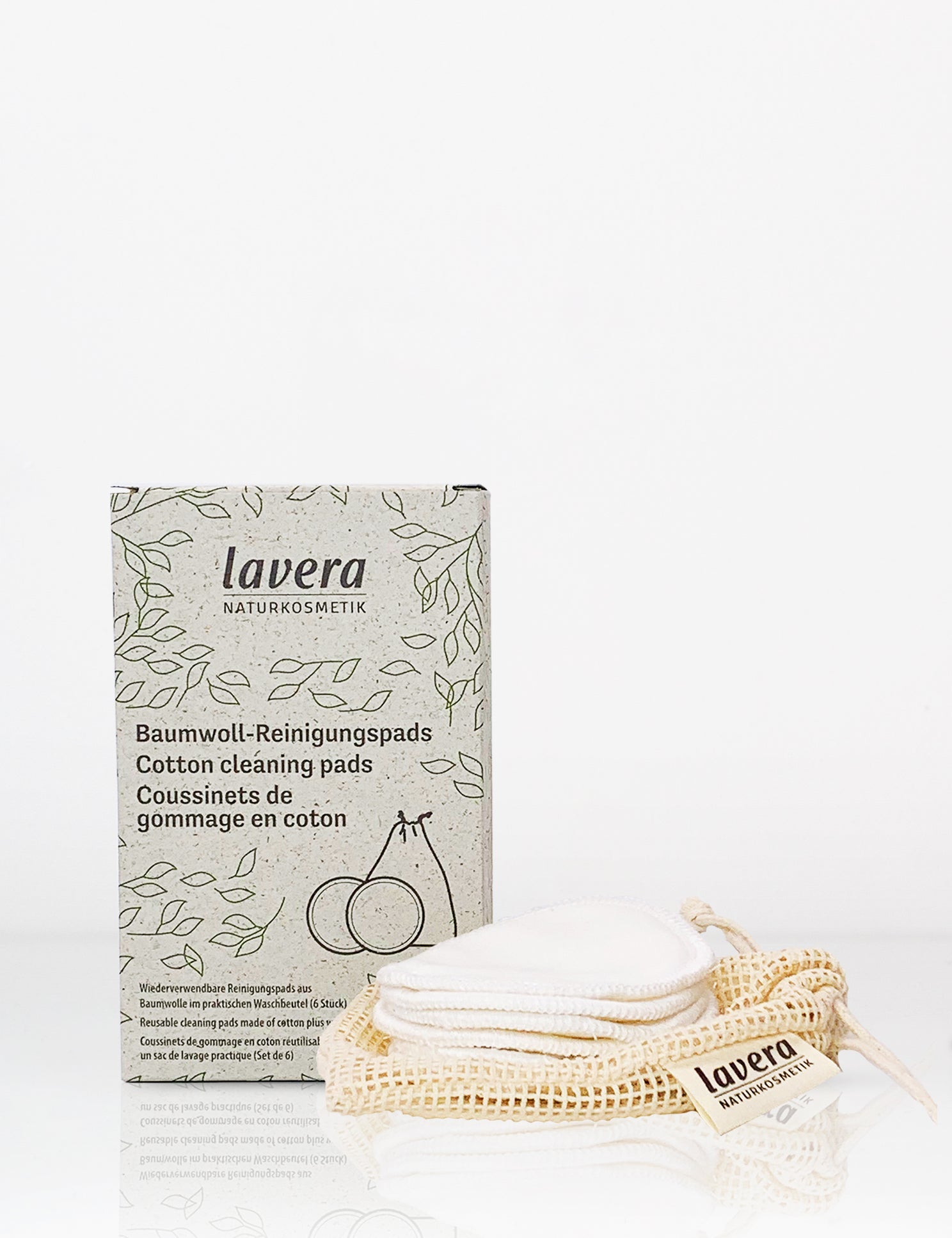 lavera Baumwoll-Reinigungspads (6 Stück im Set)