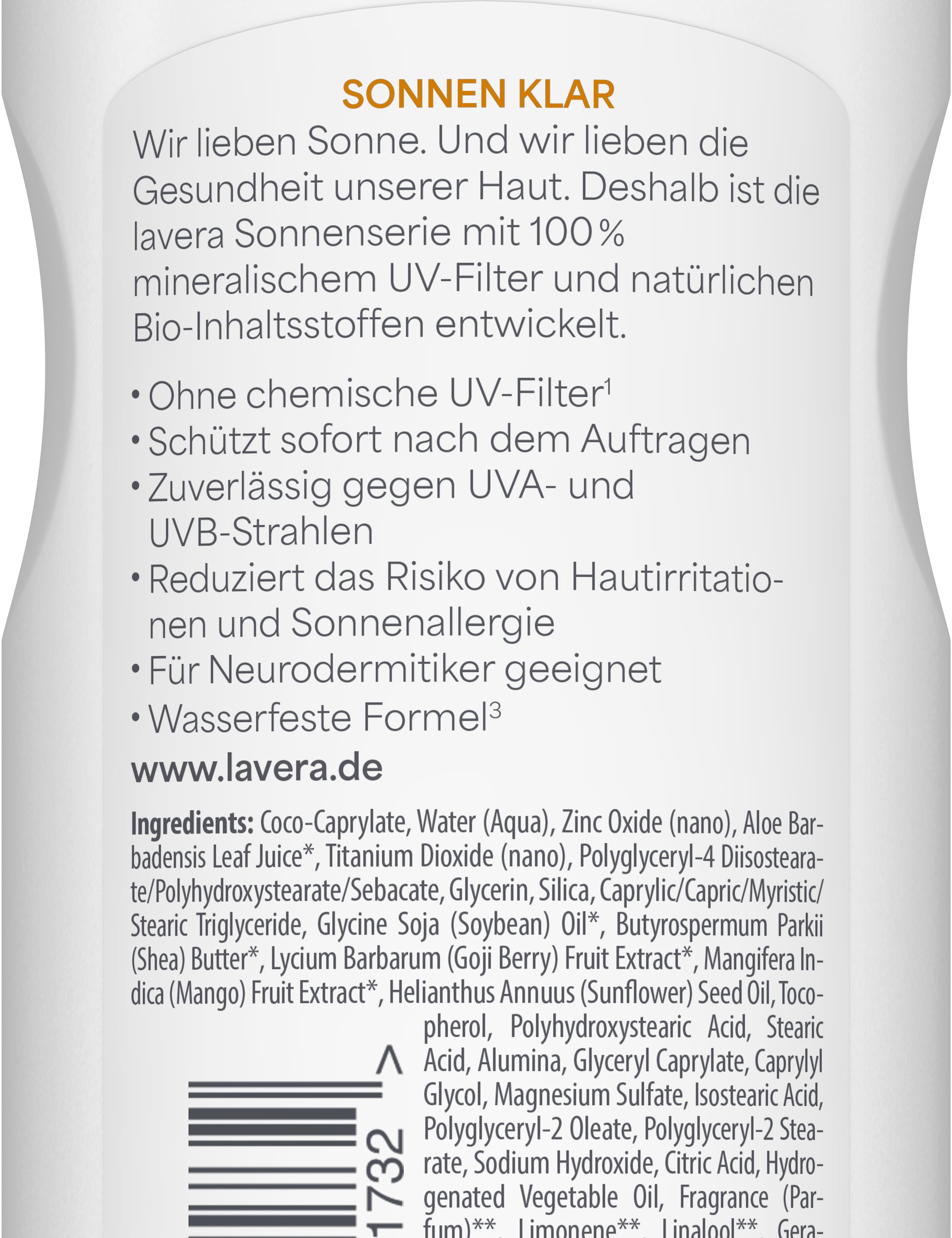 lavera Sonnenlotion Sensitiv LSF 30