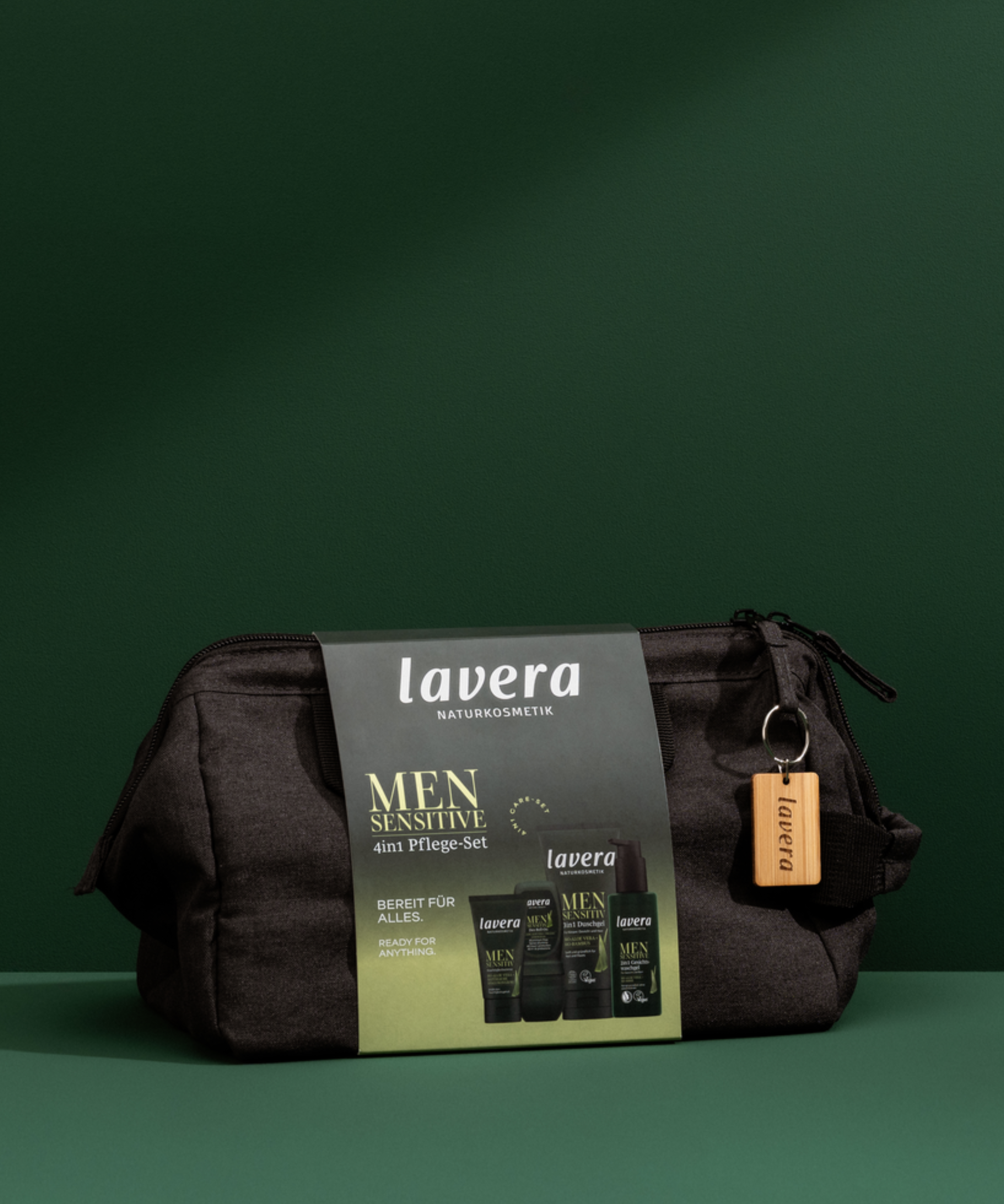lavera Men sensitive 4in1 Pflege-Set + Kulturbeutel