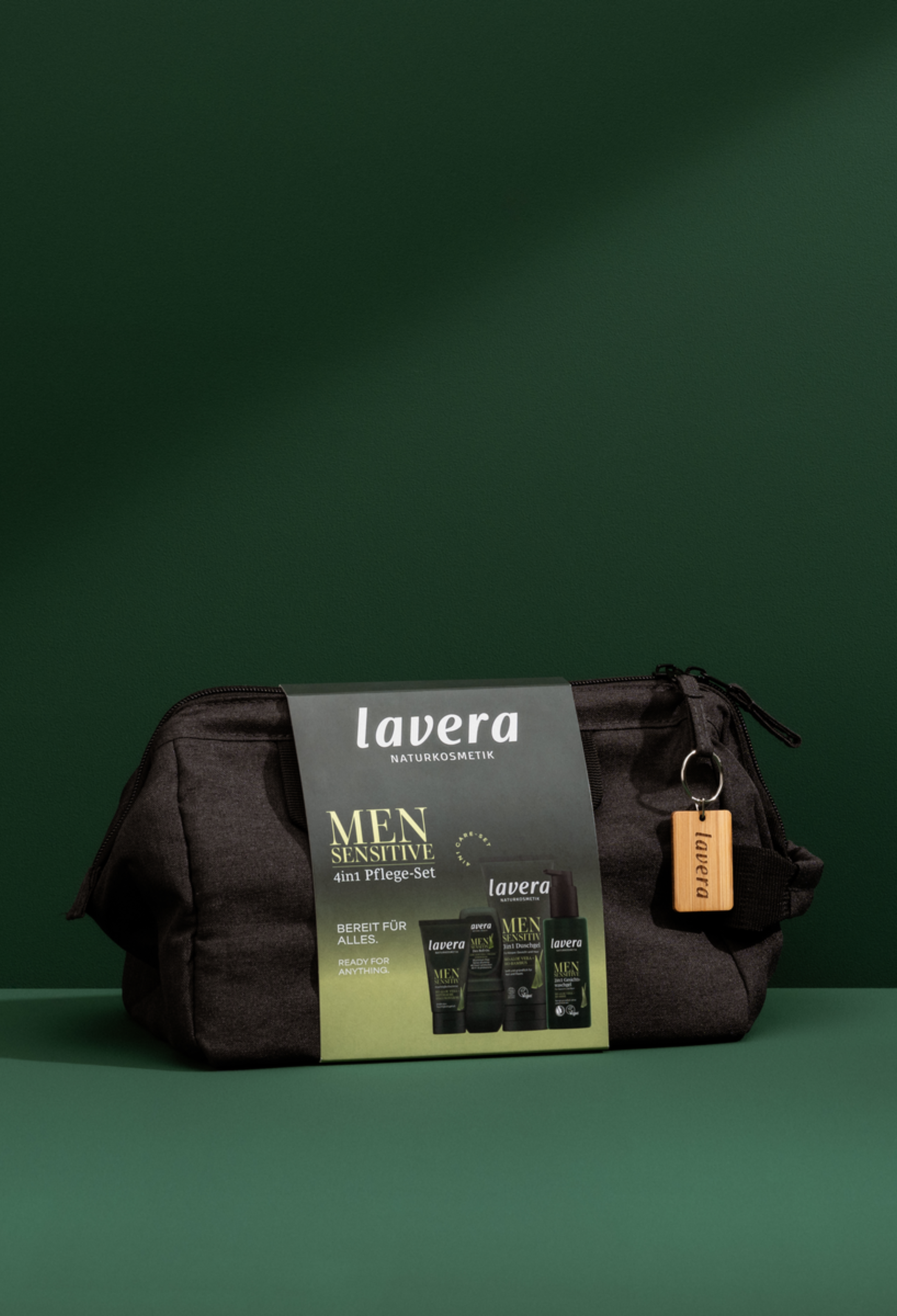 lavera Men sensitive 4in1 Pflege-Set + Kulturbeutel