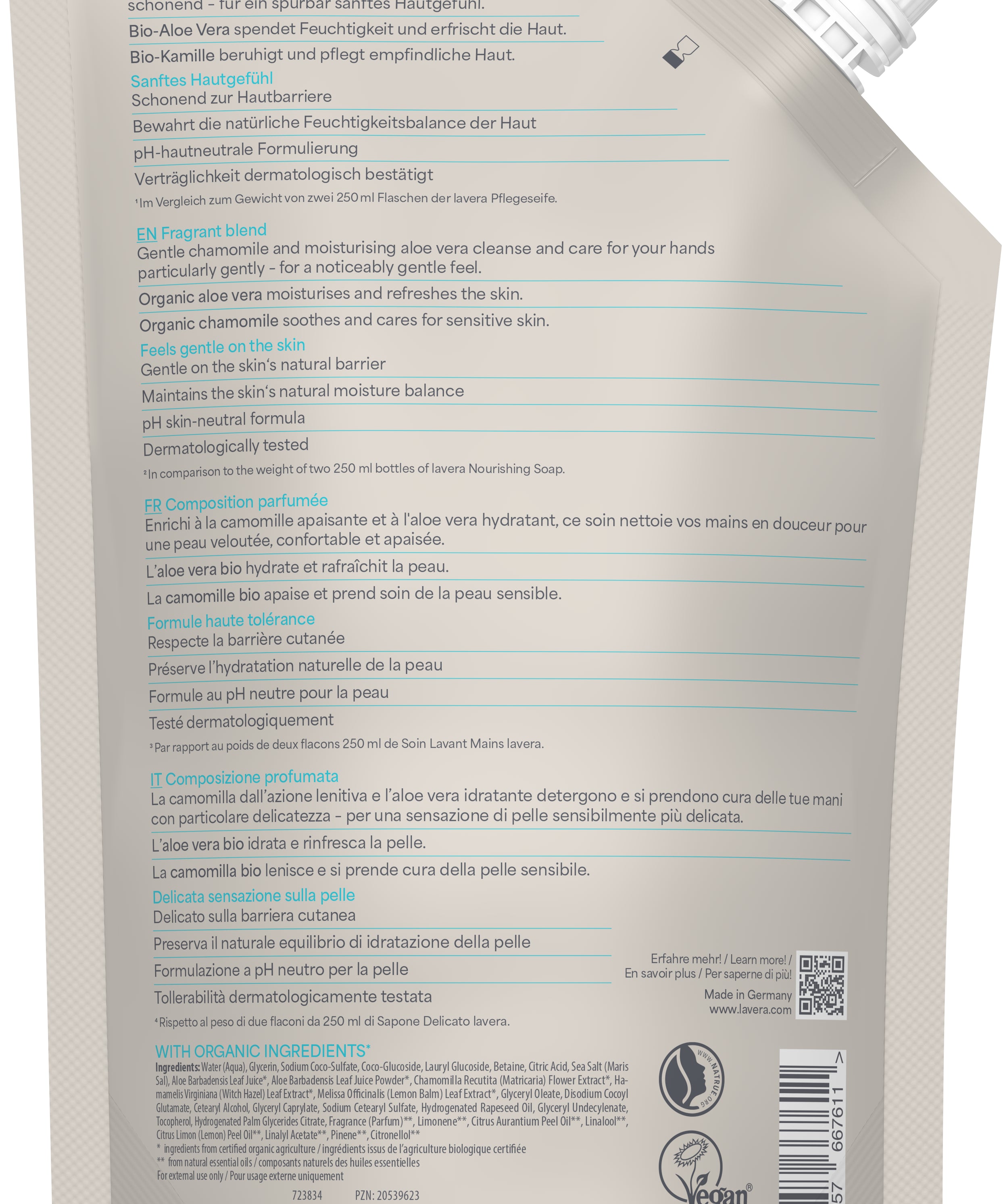 lavera Nachfüllbeutel Pflegeseife basis sensitive