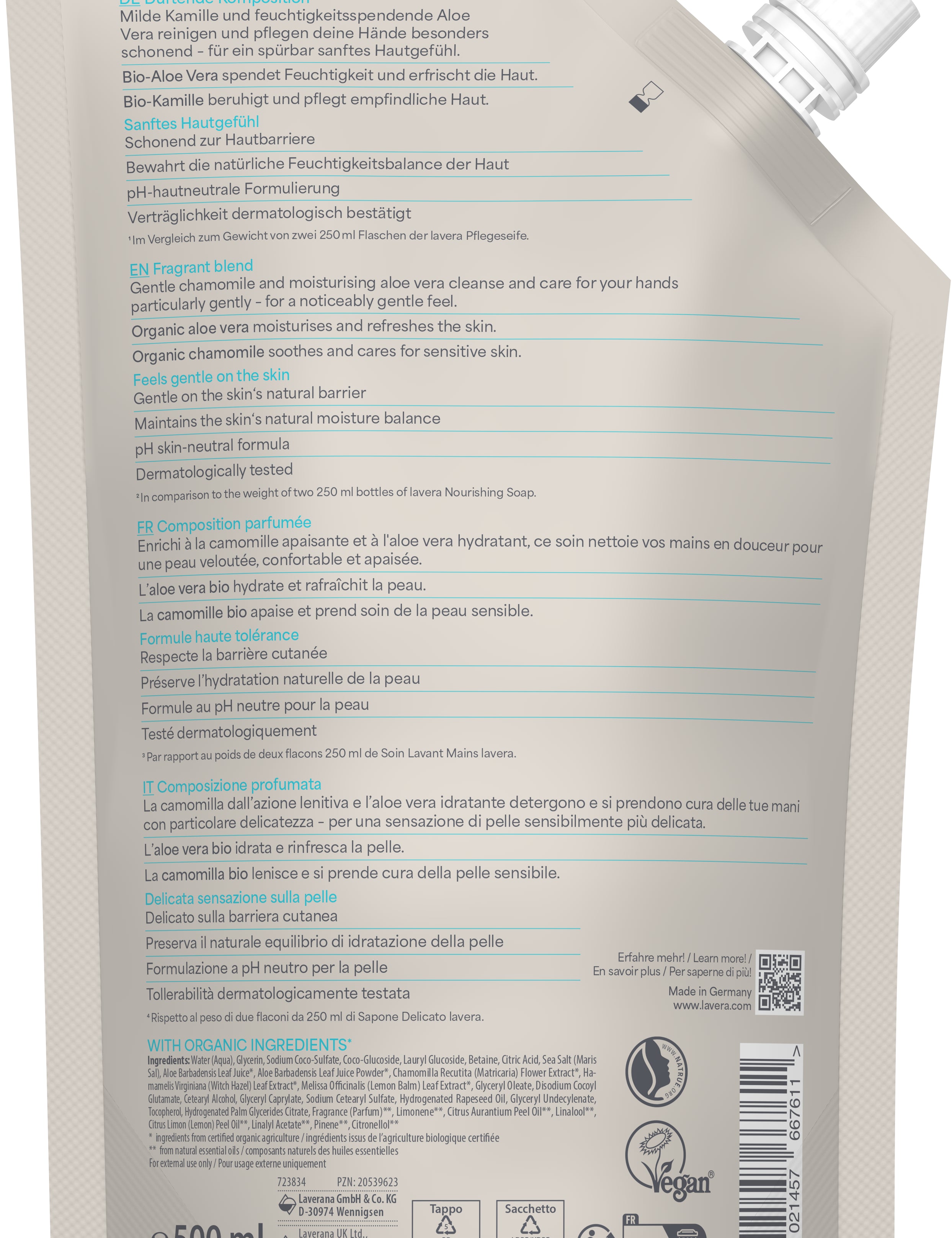 lavera Nachfüllbeutel Pflegeseife basis sensitive