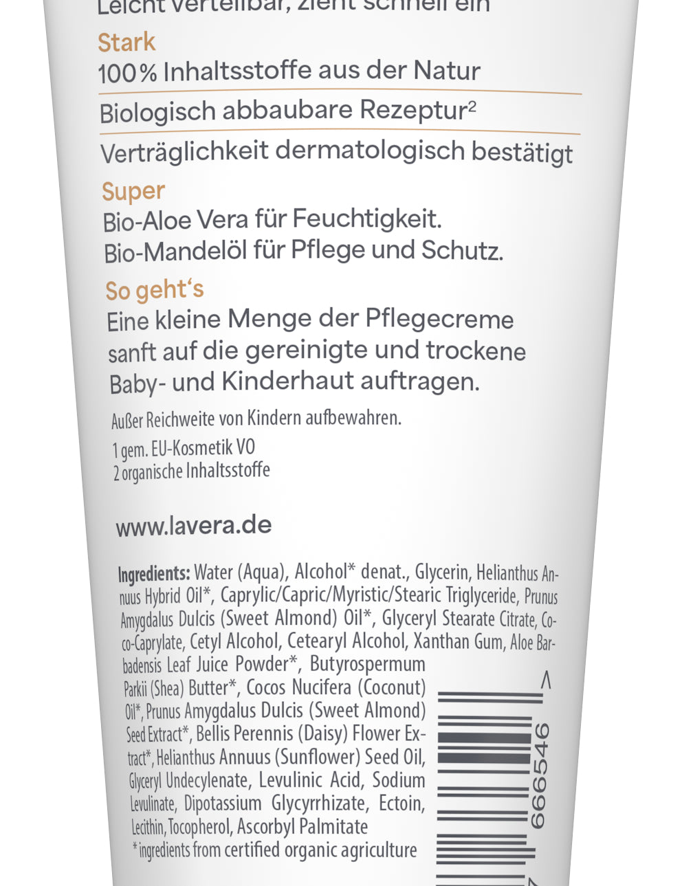 lavera Baby & Kinder Pflegecreme hauchzart