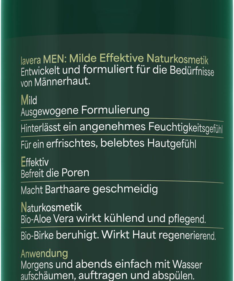 lavera Men sensitive 2in1 Gesichtswaschgel