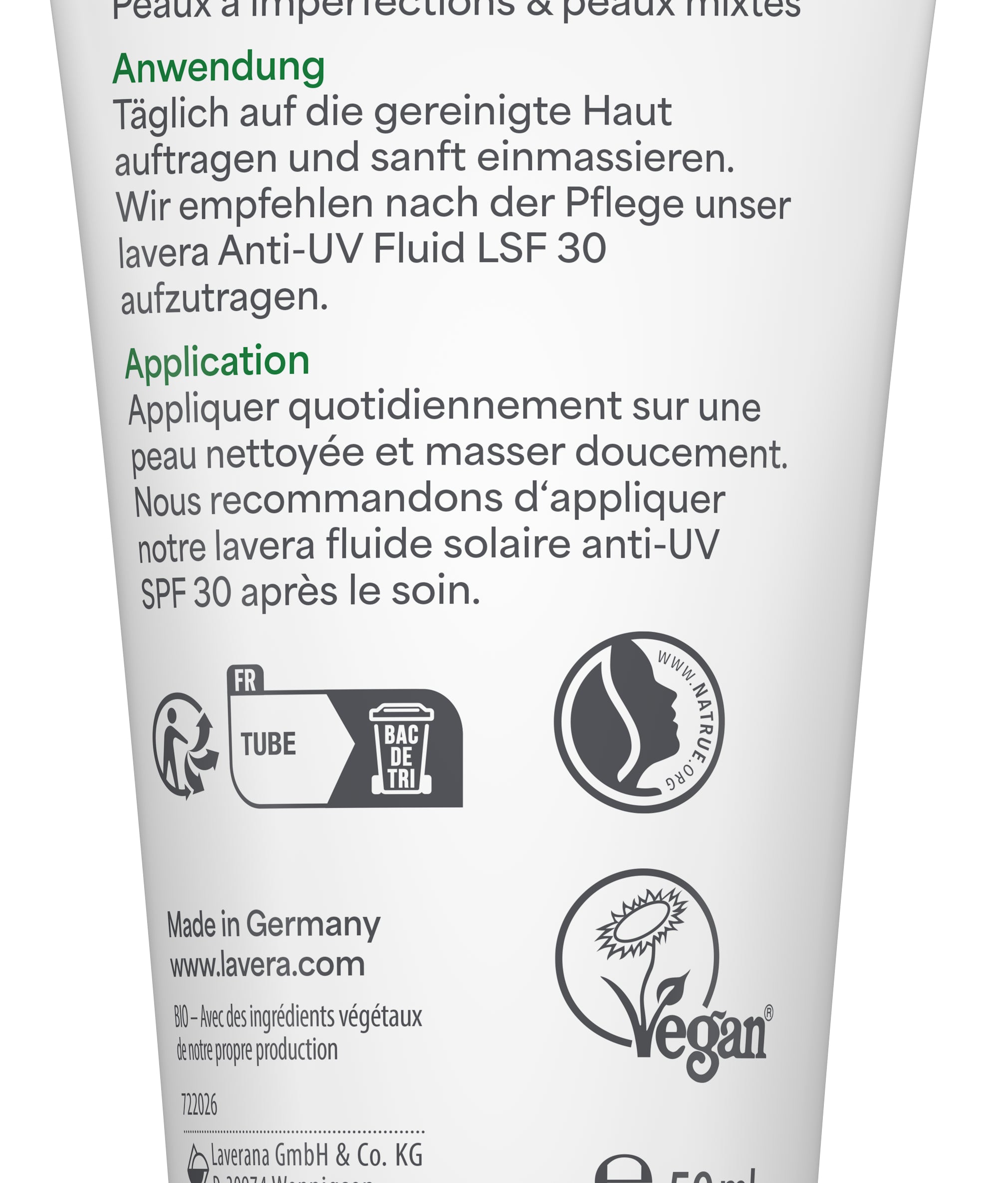 lavera Pure Beauty Mattierende Tagescreme