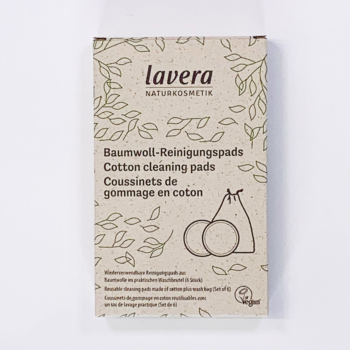 lavera Baumwoll-Reinigungspads (6 Stück im Set)