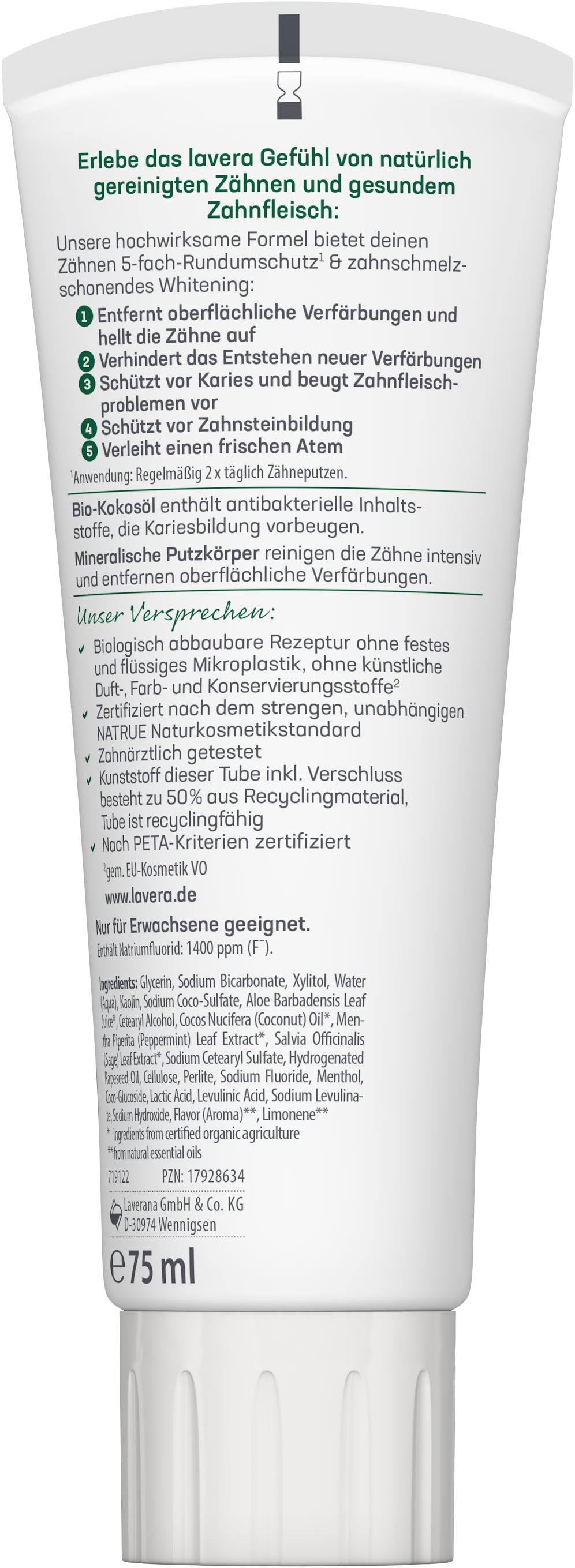 lavera Zahncreme Sensitive Whitening