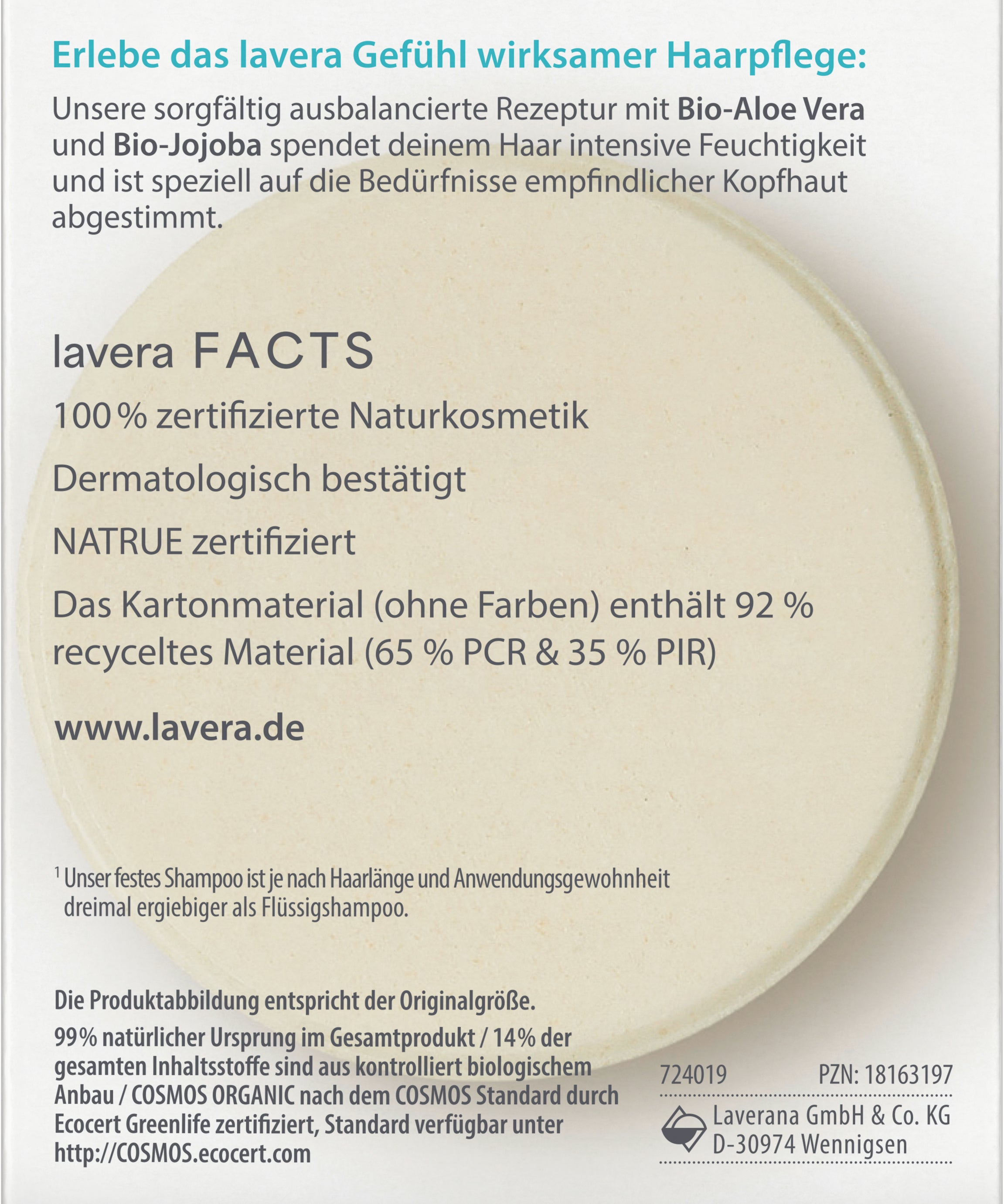 lavera Festes Pflegeshampoo basis sensitive Feuchtigkeit & Pflege