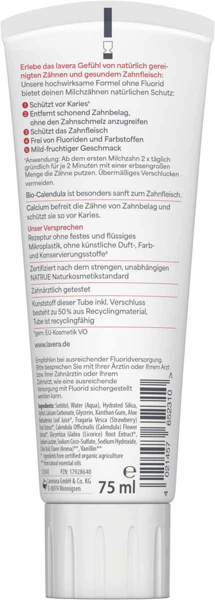 lavera Zahncreme Kids Fluoridfrei
