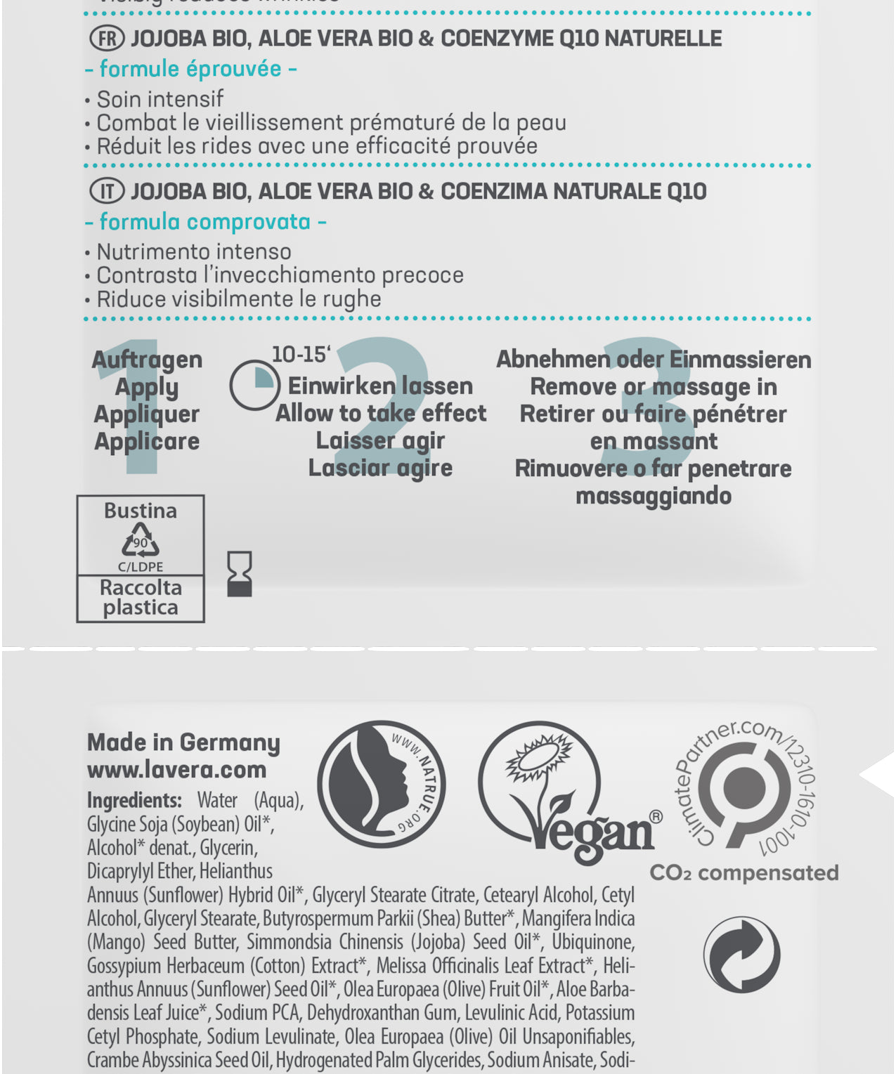 lavera basis sensitiv Anti-Falten Maske Q10