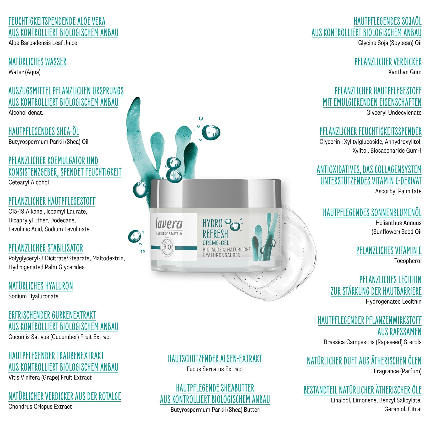 aloe vera gel codecheck Hydro Refresh Creme-Gel