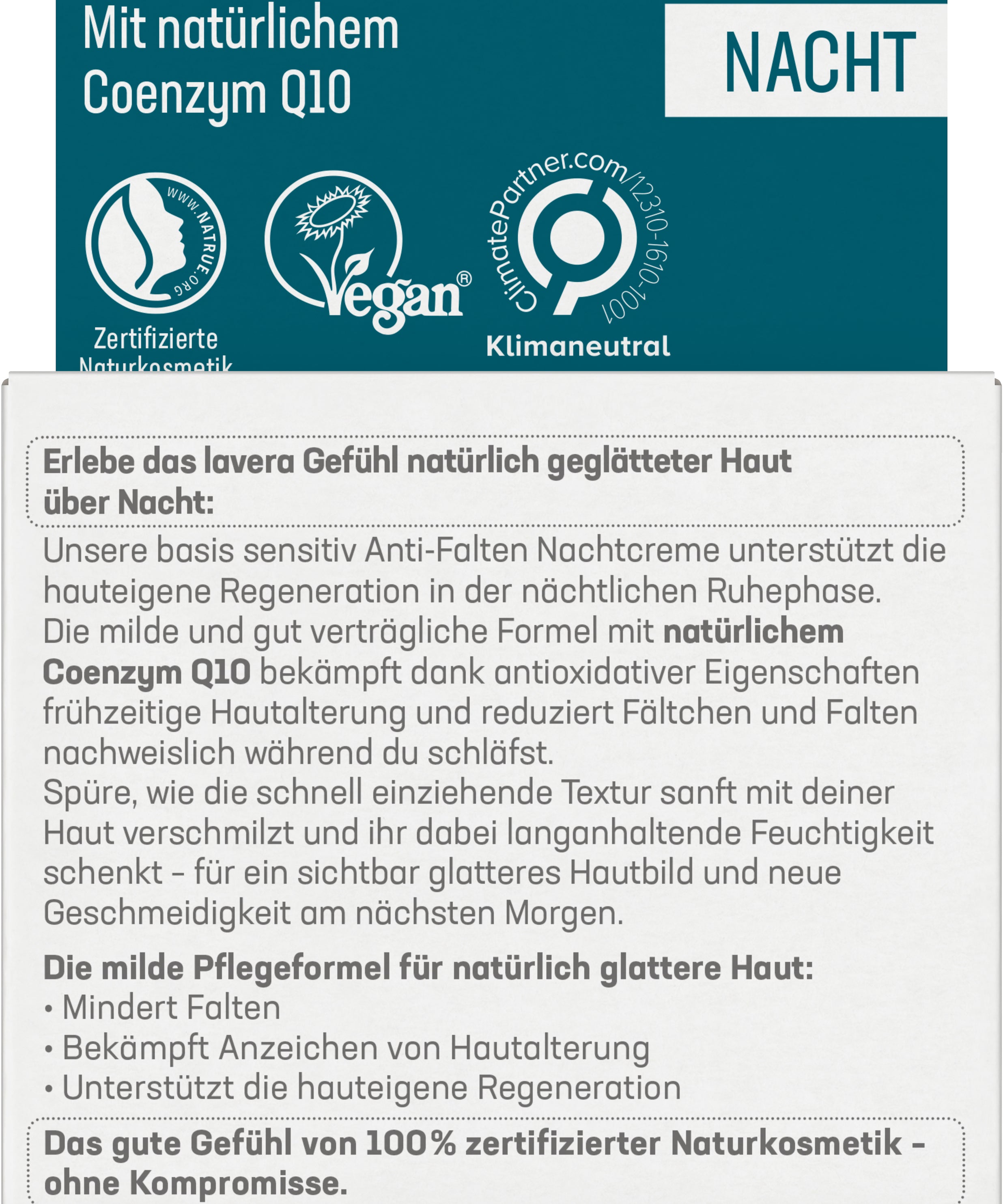 lavera basis sensitiv Anti-Falten Nachtcreme Q10