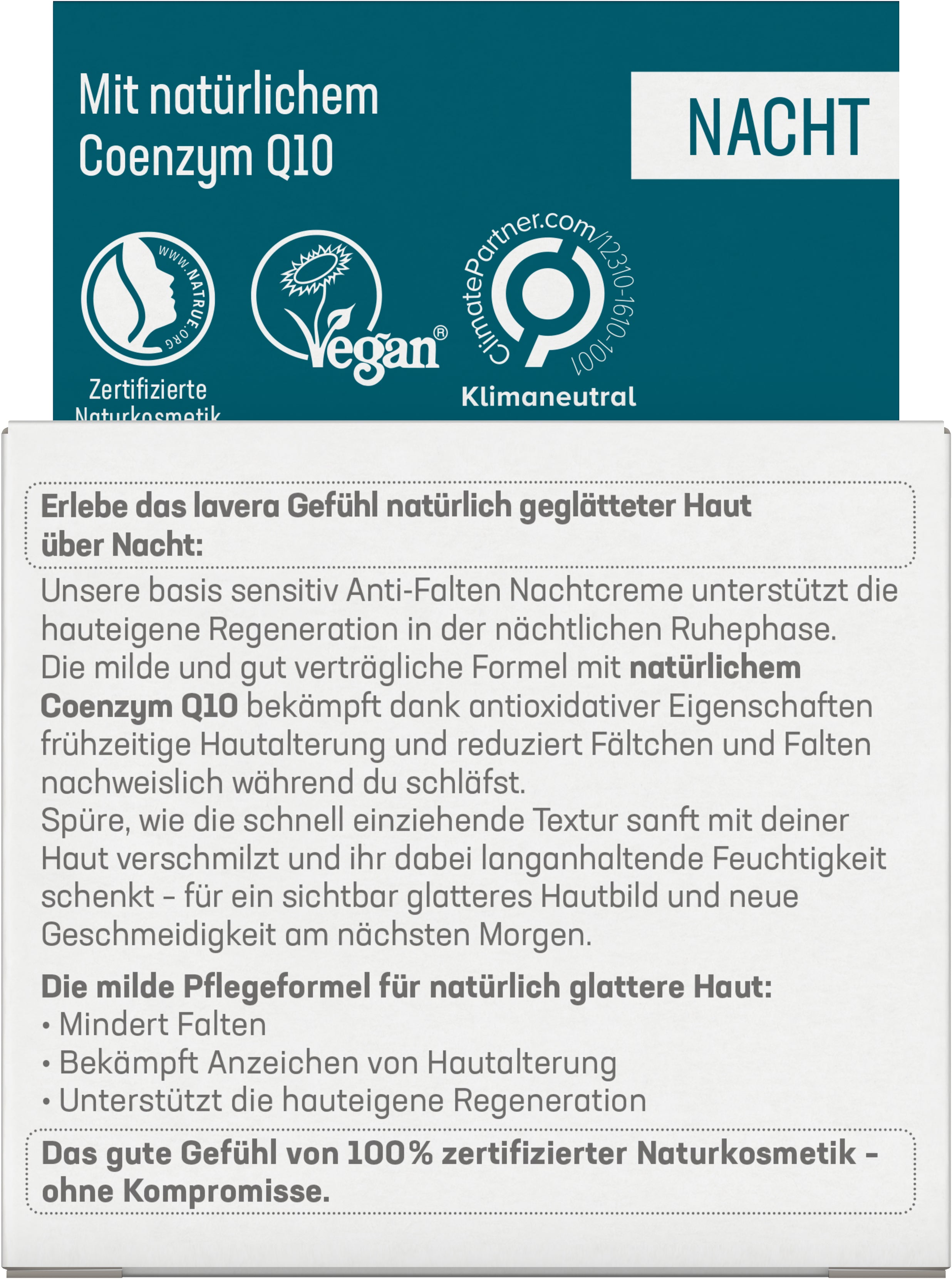 lavera basis sensitiv Anti-Falten Nachtcreme Q10