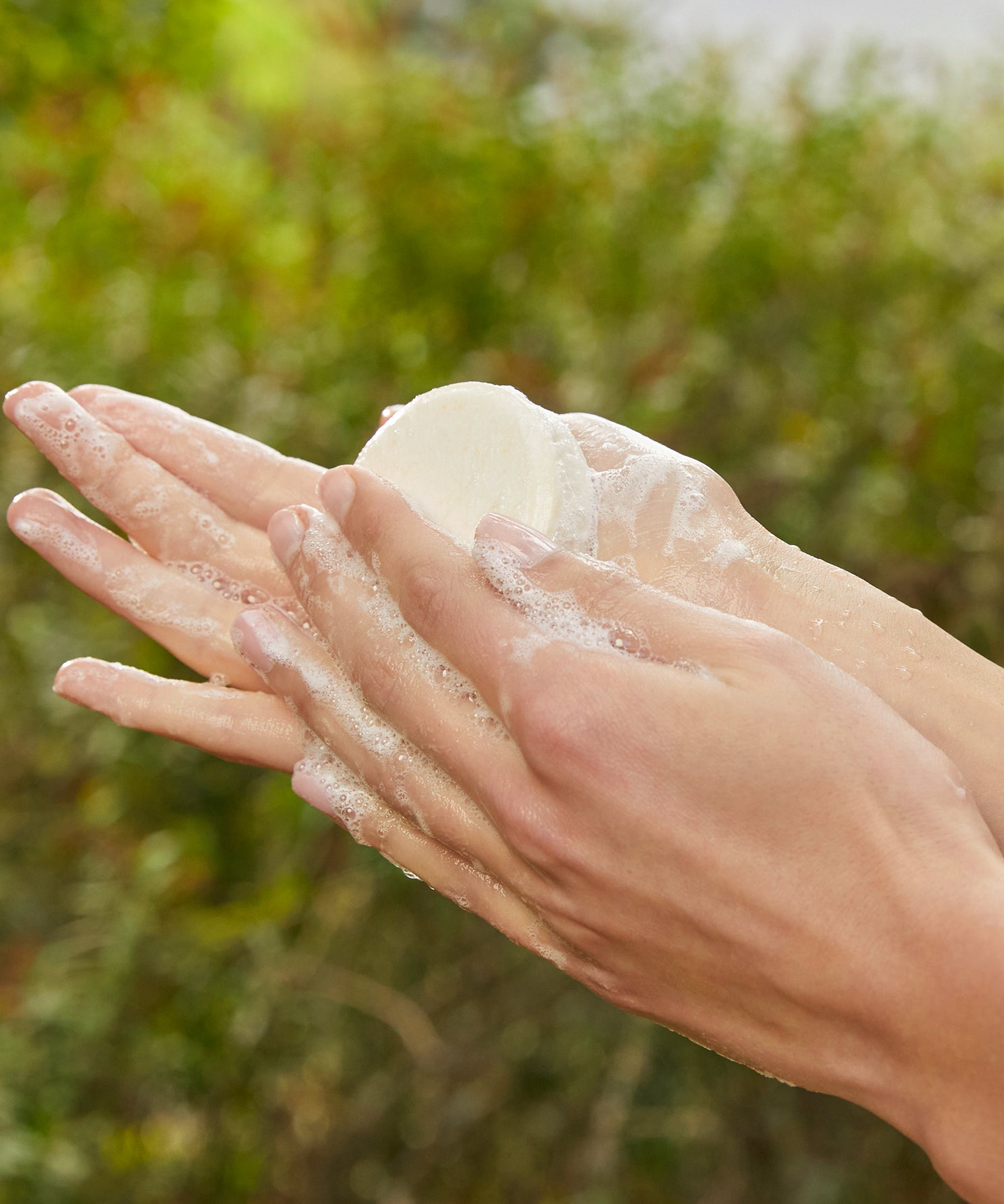 lavera Festes Pflegeshampoo Frische & Balance in der Anwendung