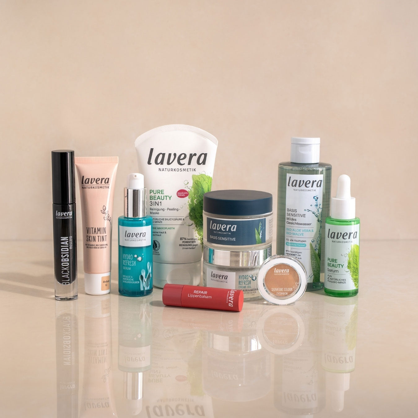 lavera Produkt Range Gesichtspflege und Make Up