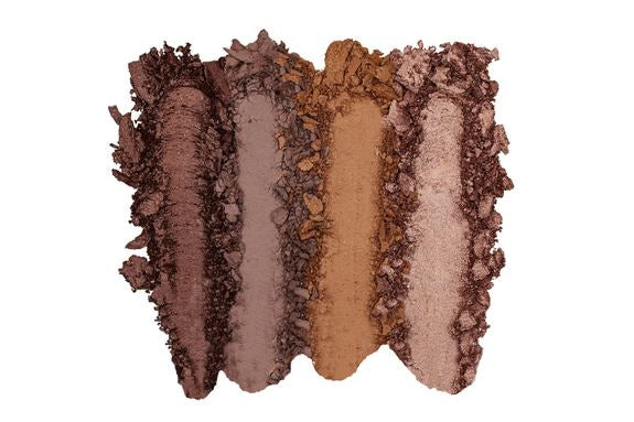 Farbverlauf aus zerbröseltem Lidschatten in verschiedenen Brauntönen