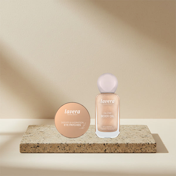 Glow Body Oil und Depuff & Hydration Eye Patches