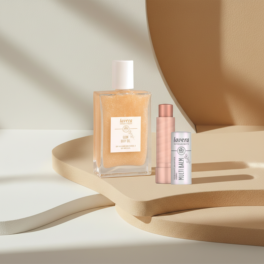 Glow Body Oil und Multi Balm Sundown 04  (AI-generated image)