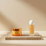 Glow Body Oil -Honey Glow- und Glow by Nature Vitamin C 3in1 Creme (AI-generated image)