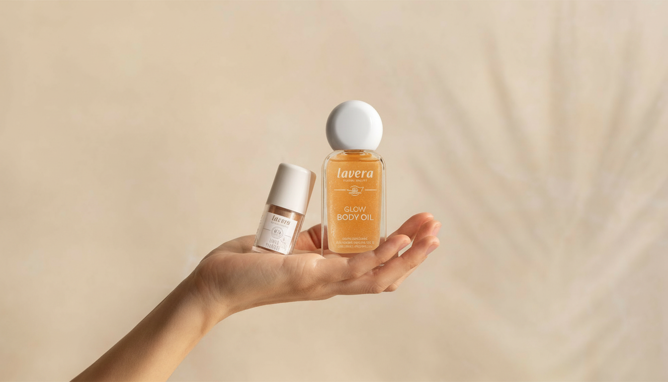 Glow Body Oil -Honey Glow- und Loose Pigments (AI-generated image)