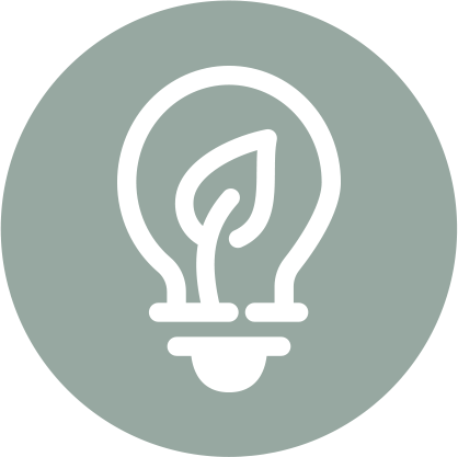 Renewable Icon vor grünem Hintergrund