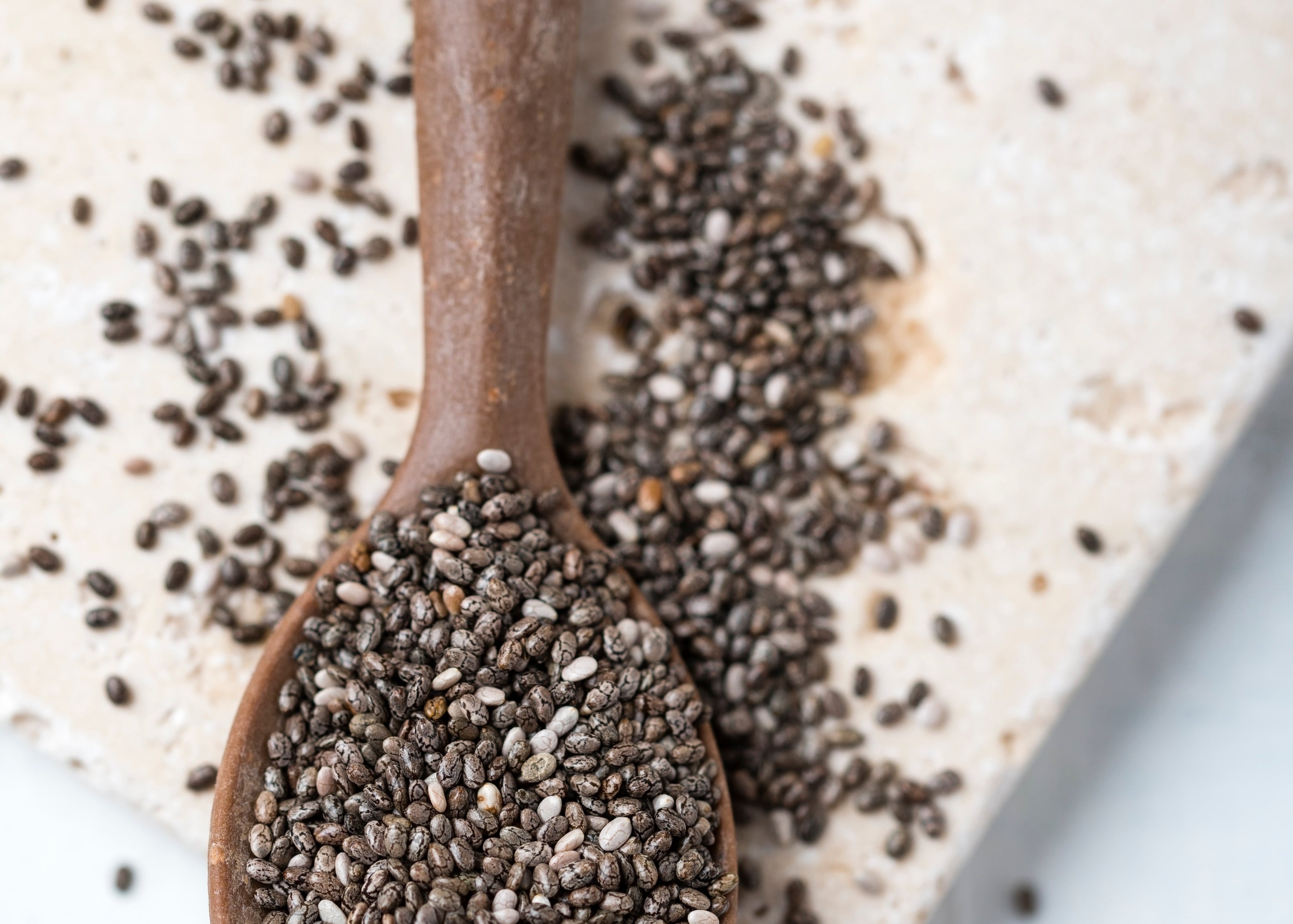 Chiasamen auf einem Löffel