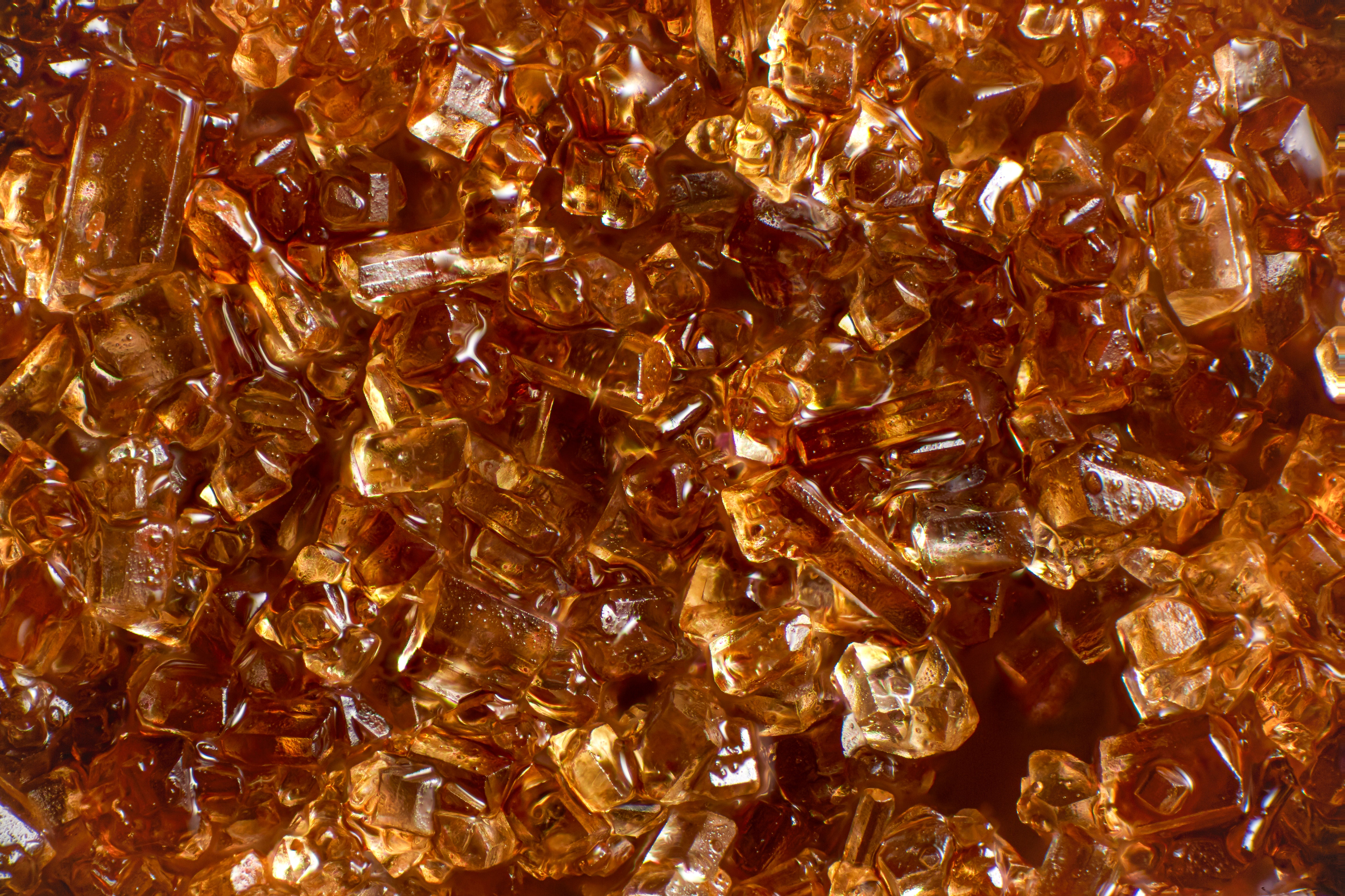 Nahaufnahme Zuckerkristalle im Rohrzucker