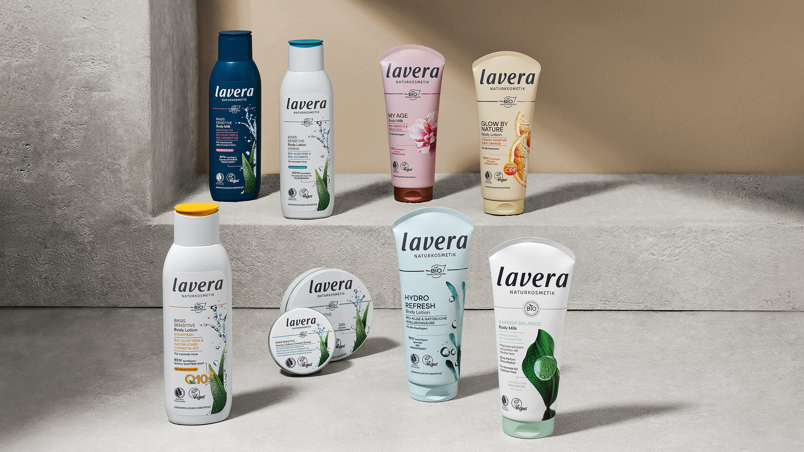 Range aller neuen lavera Bodylotions