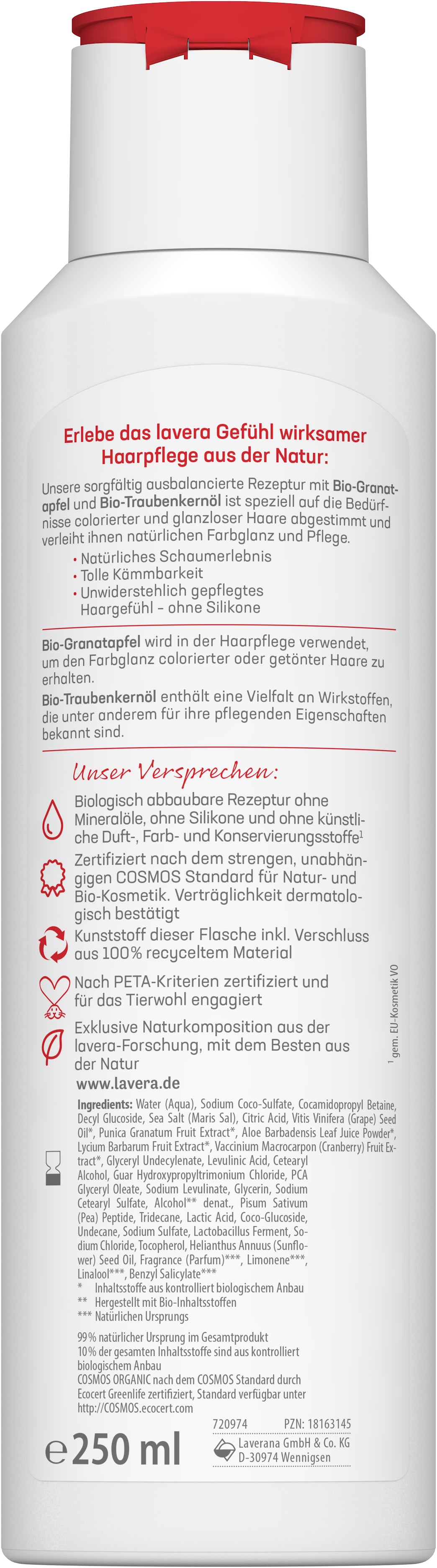 lavera Pflegeshampoo Farbglanz & Pflege