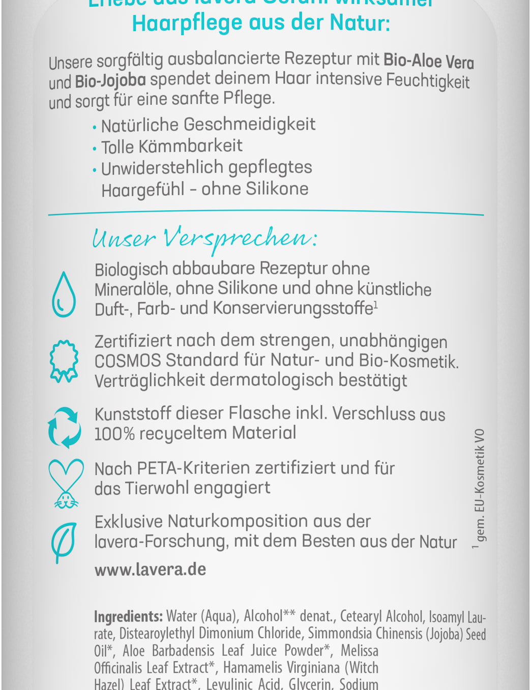 lavera basis sensitive Pflegespülung Feuchtigkeit & Pflege