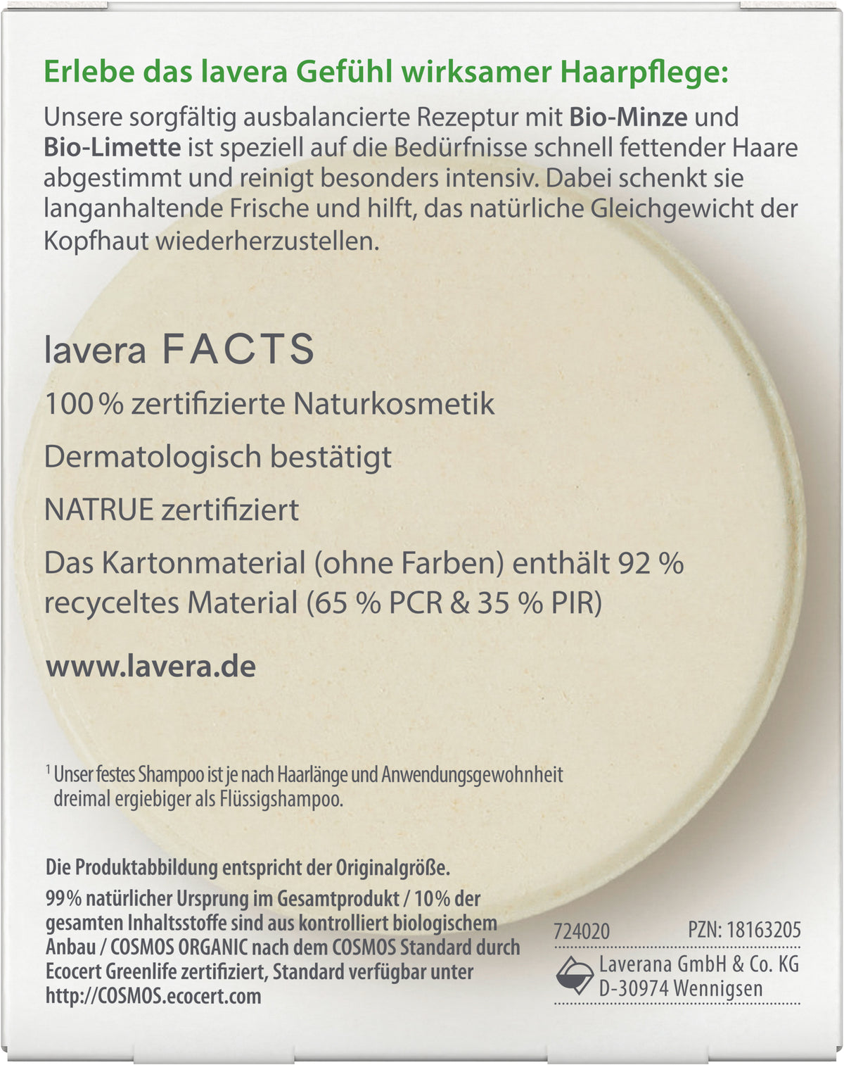 lavera Festes Pflegeshampoo Frische & Balance