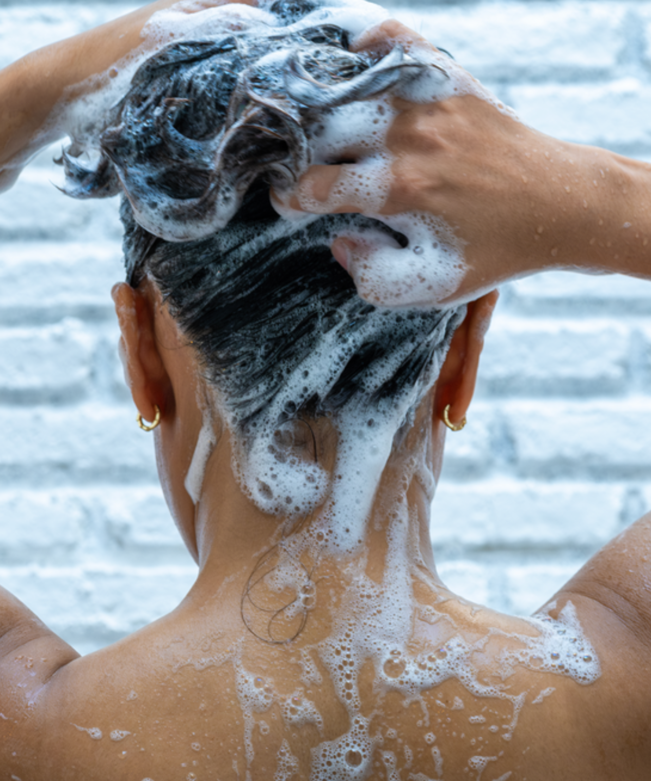 lavera Pflegeshampoo basis sensitive Hydrate & Care in der Anwendung