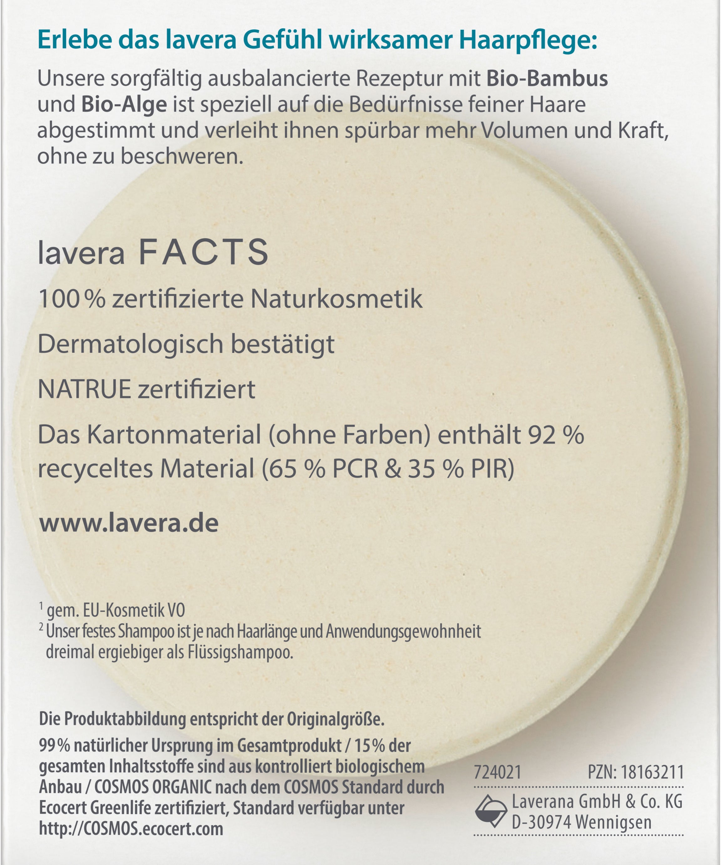 lavera Festes Pflegeshampoo Volumen & Kraft
