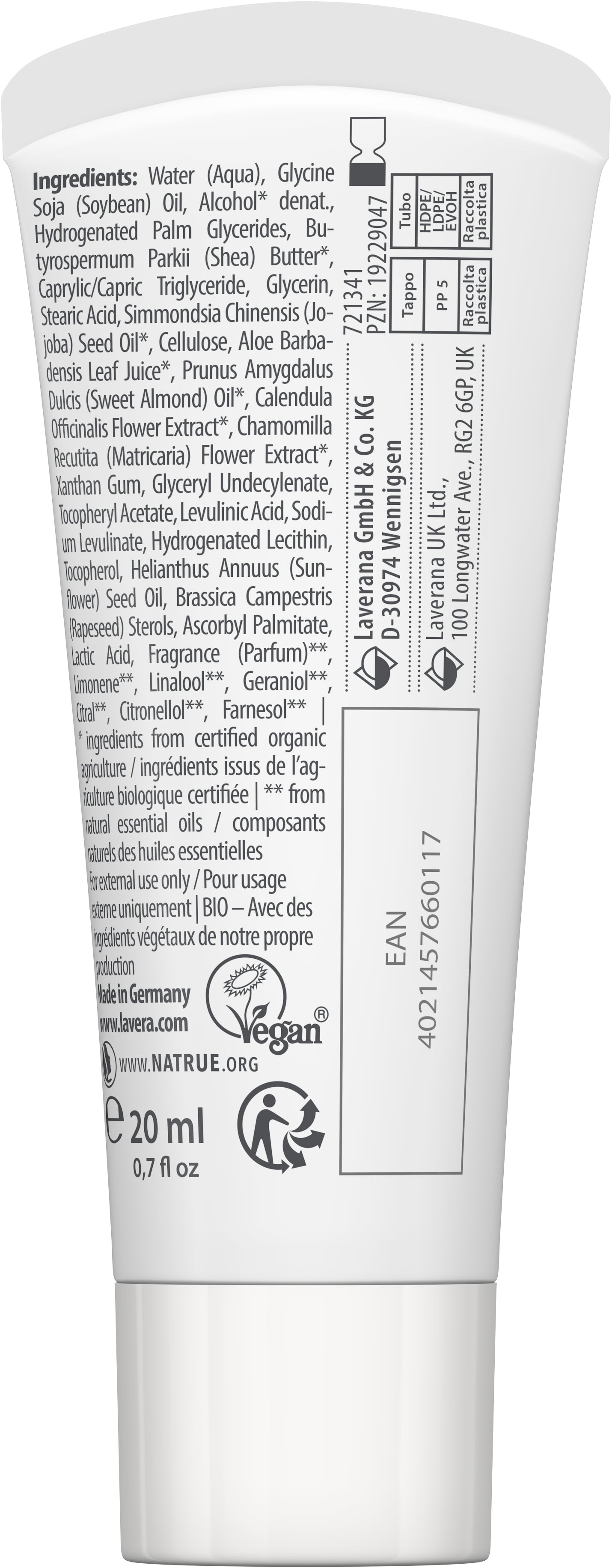 lavera Reisegröße basis sensitive Handcreme