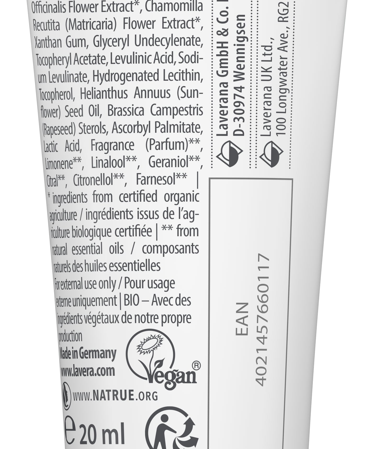 lavera Reisegröße basis sensitive Handcreme