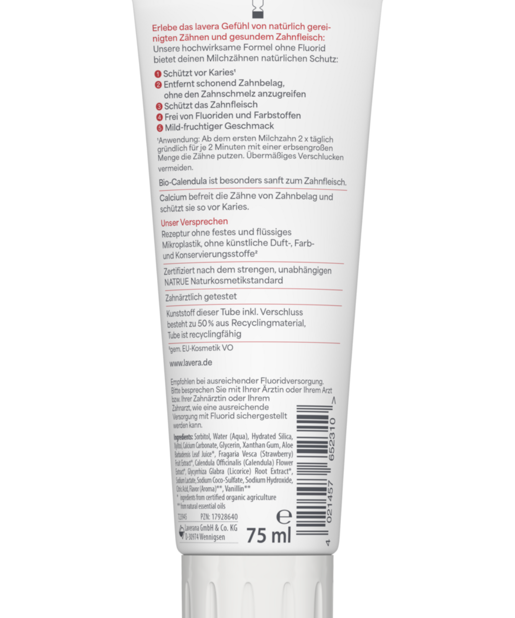 lavera Zahncreme Kids Fluoridfrei