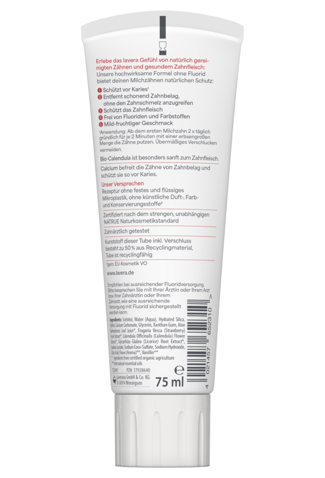 lavera Zahncreme Kids Fluoridfrei