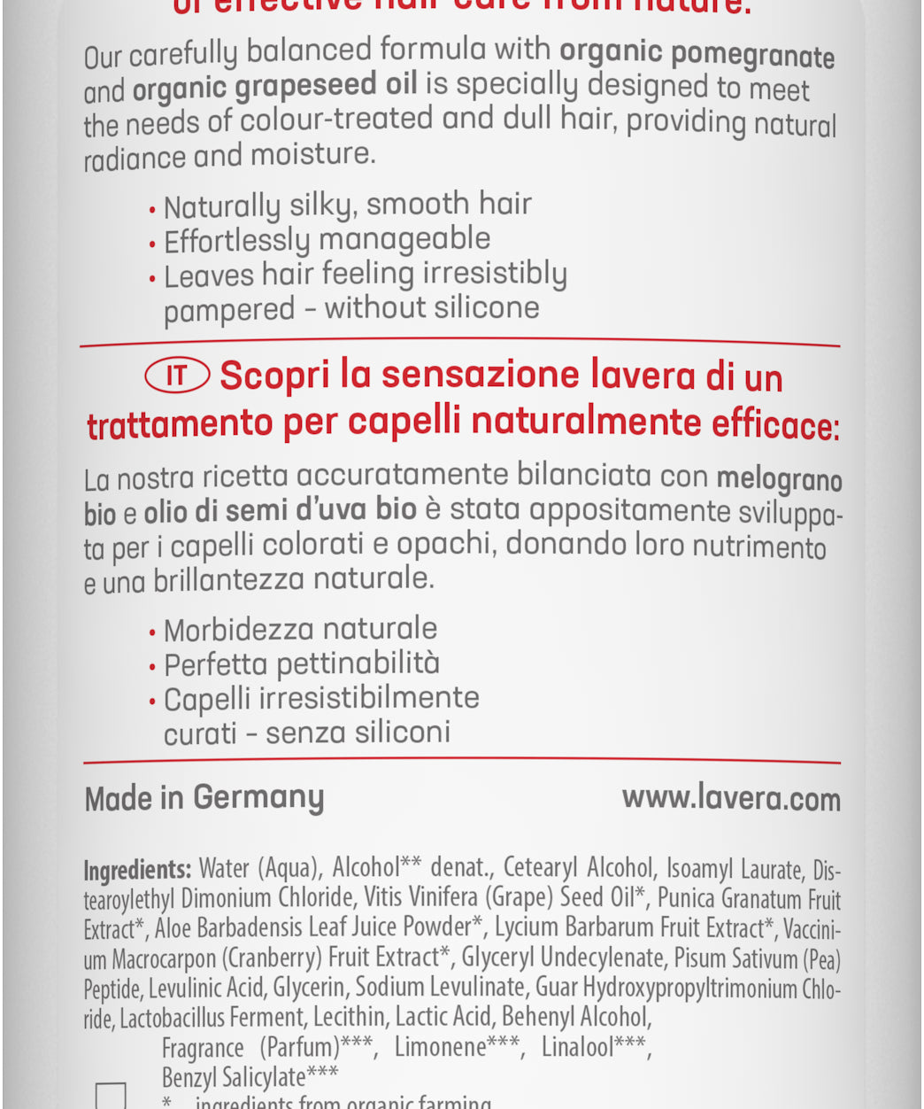 lavera Pflegespülung Farbglanz & Pflege (MHD 01.08.2026)