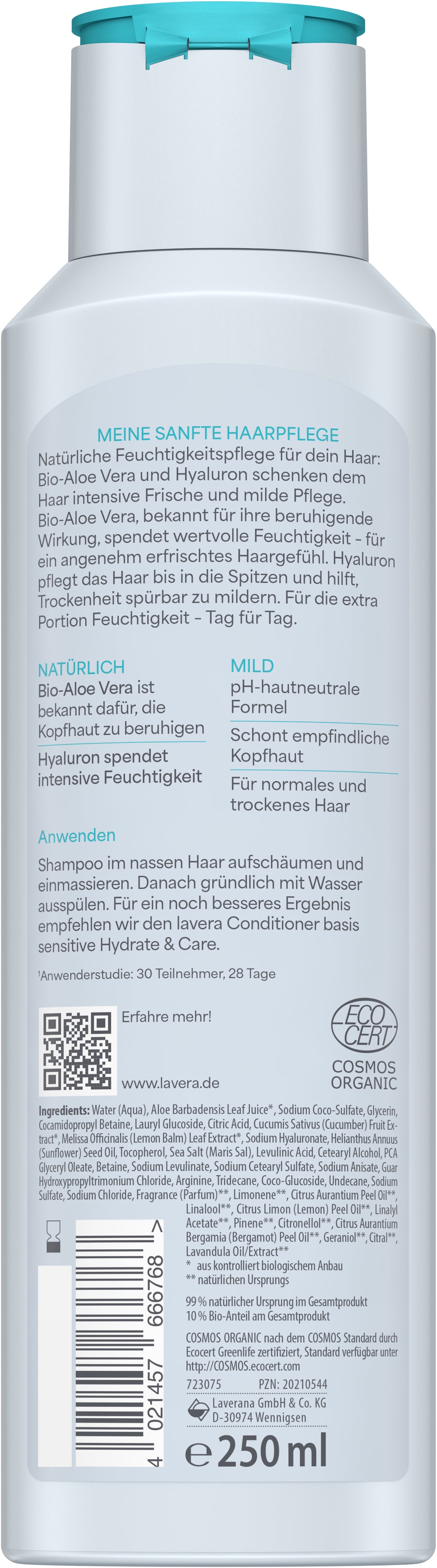 lavera Pflegeshampoo basis sensitive Hydrate & Care