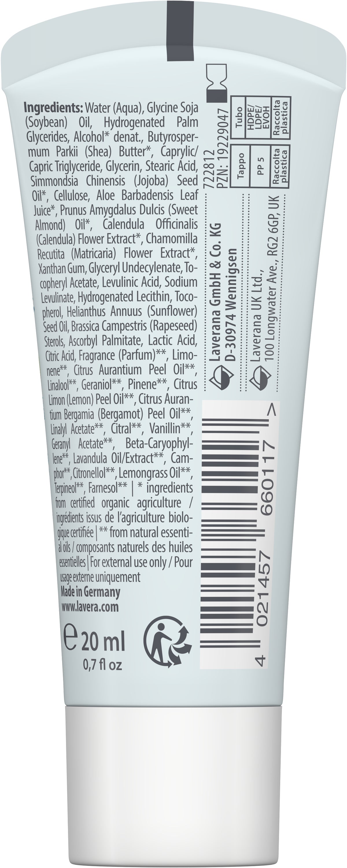 lavera Reisegröße basis sensitive Handcreme