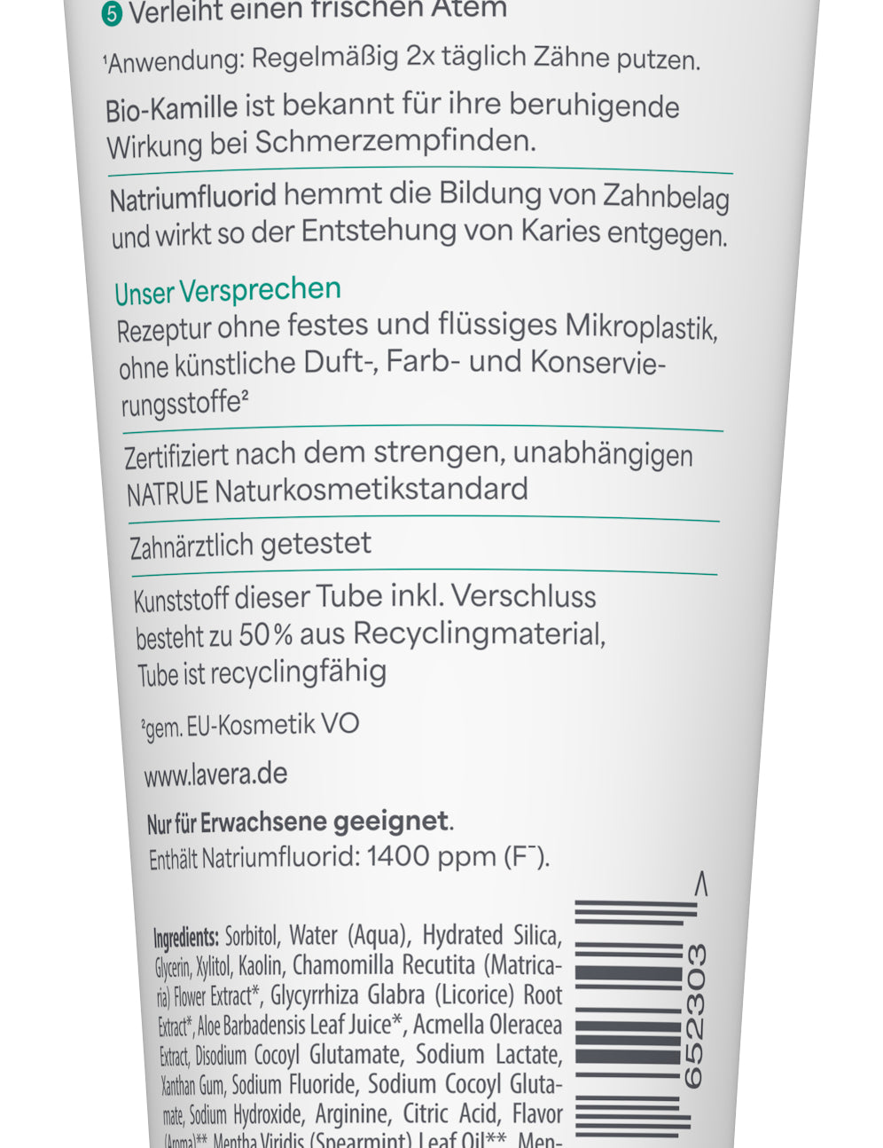 lavera Zahncreme Sensitive & Repair