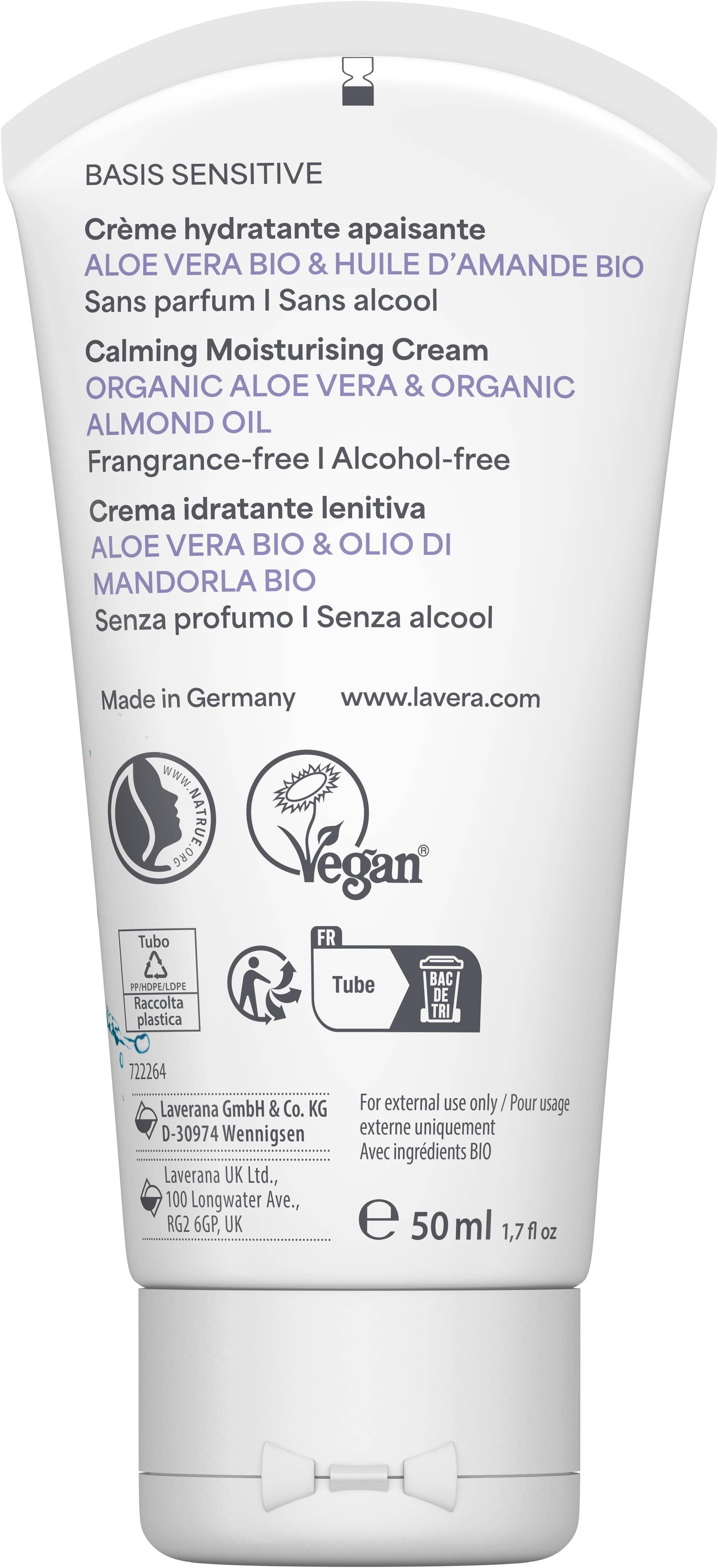 lavera basis sensitive Beruhigende Feuchtigkeitscreme